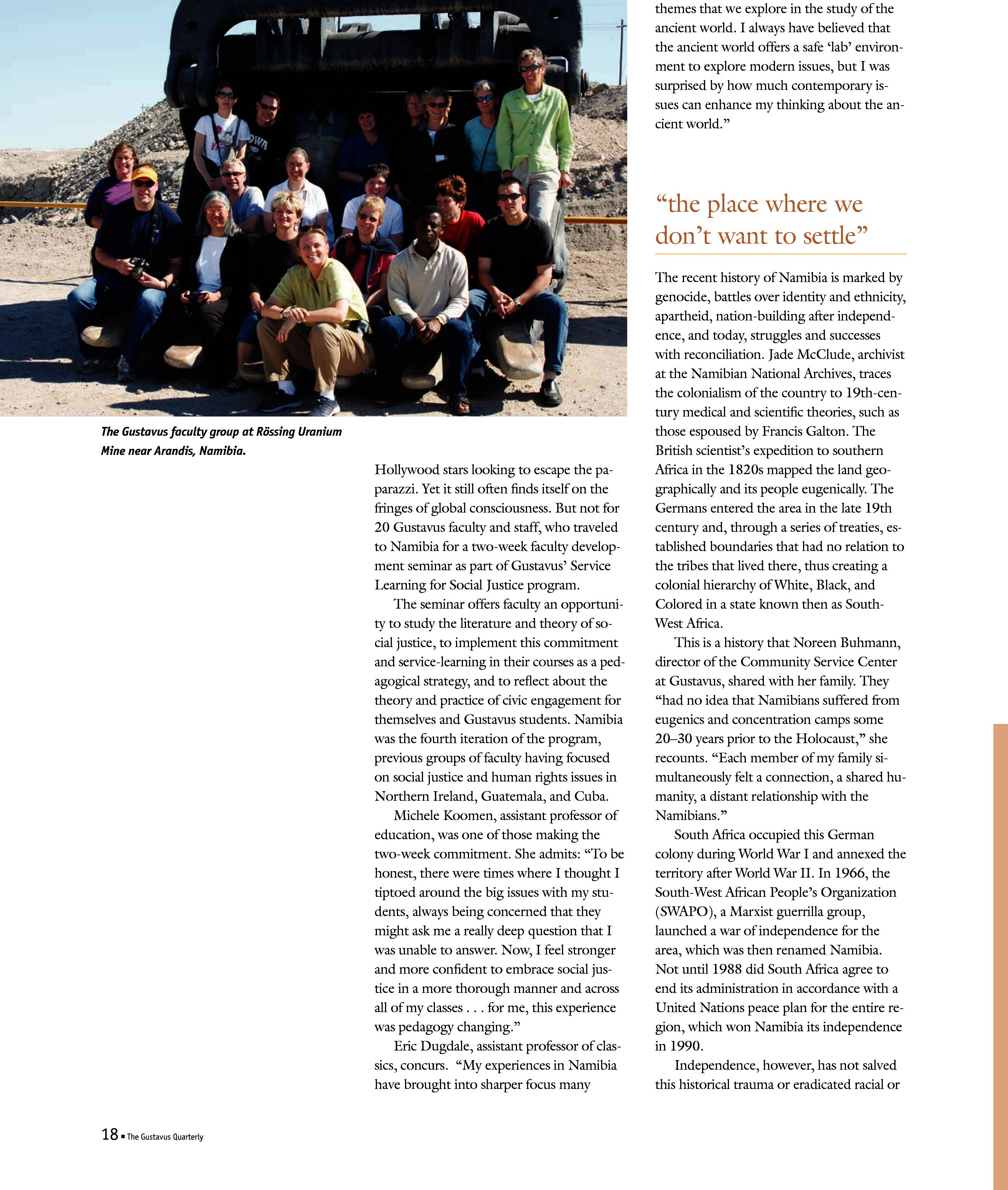 quarterly page