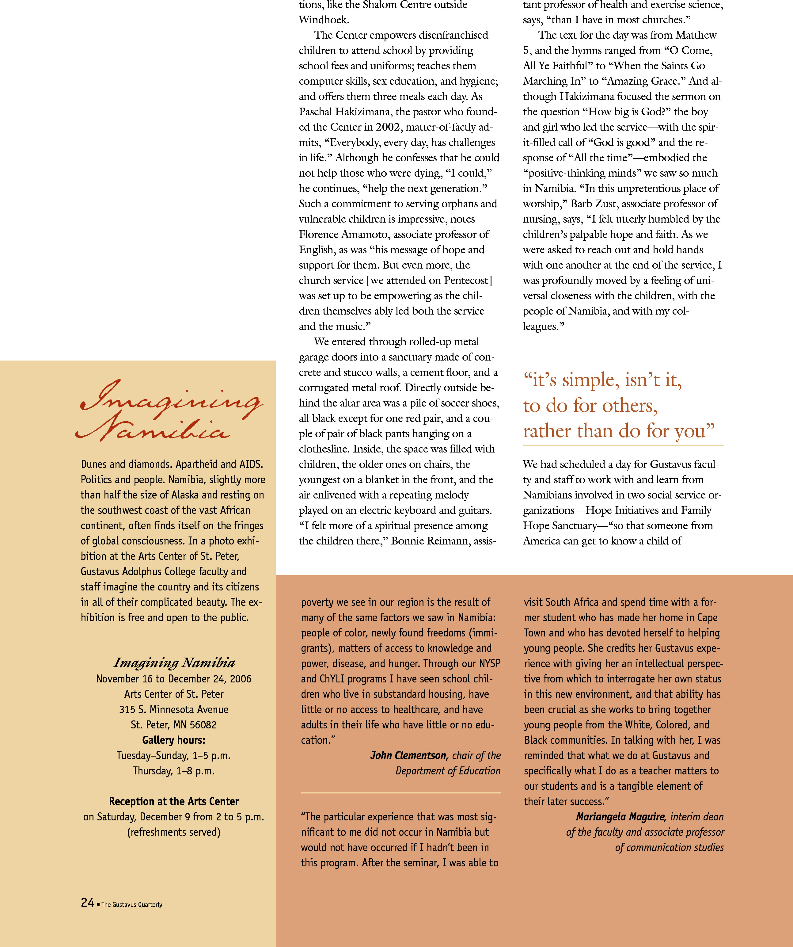 quarterly page