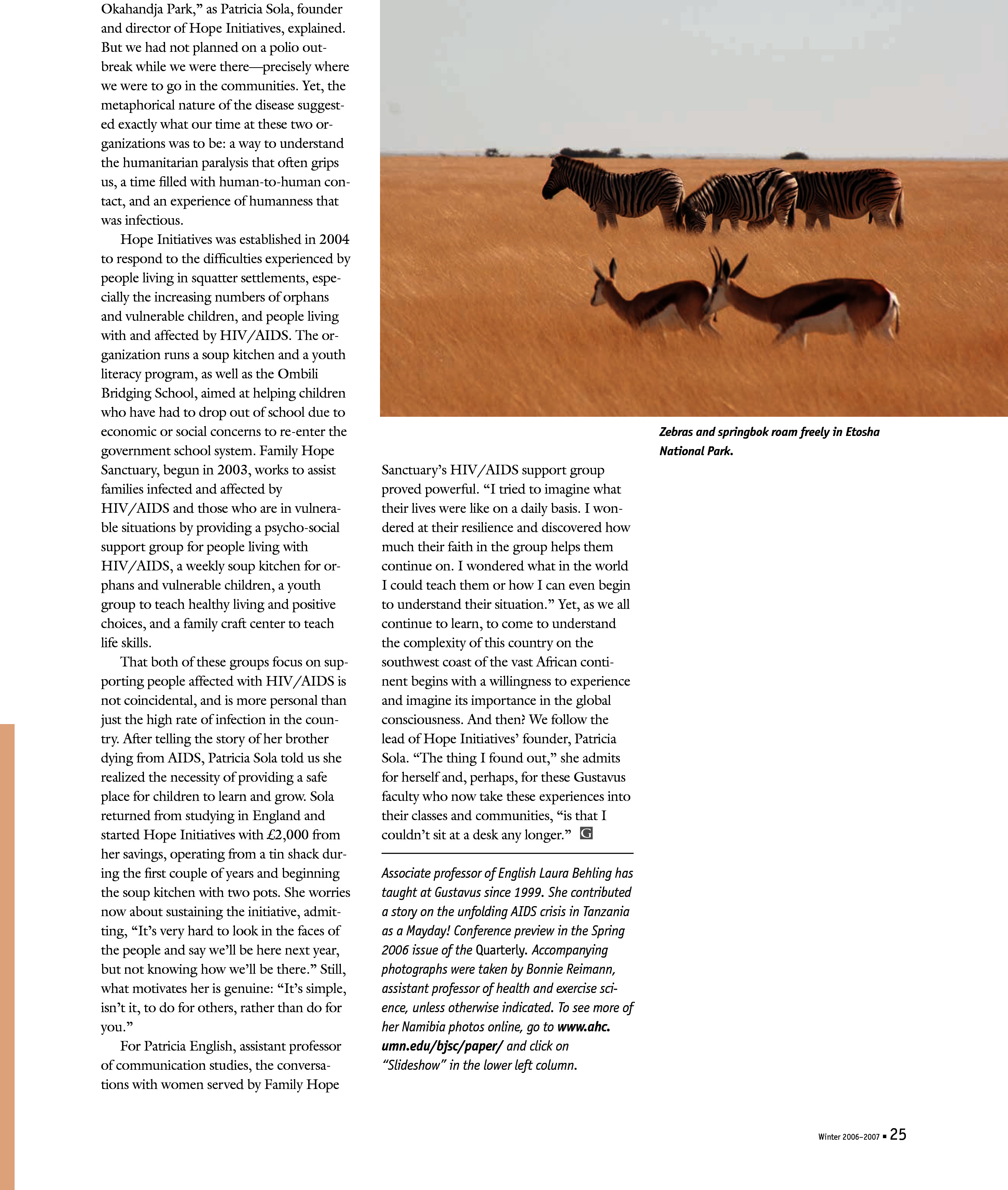 quarterly page
