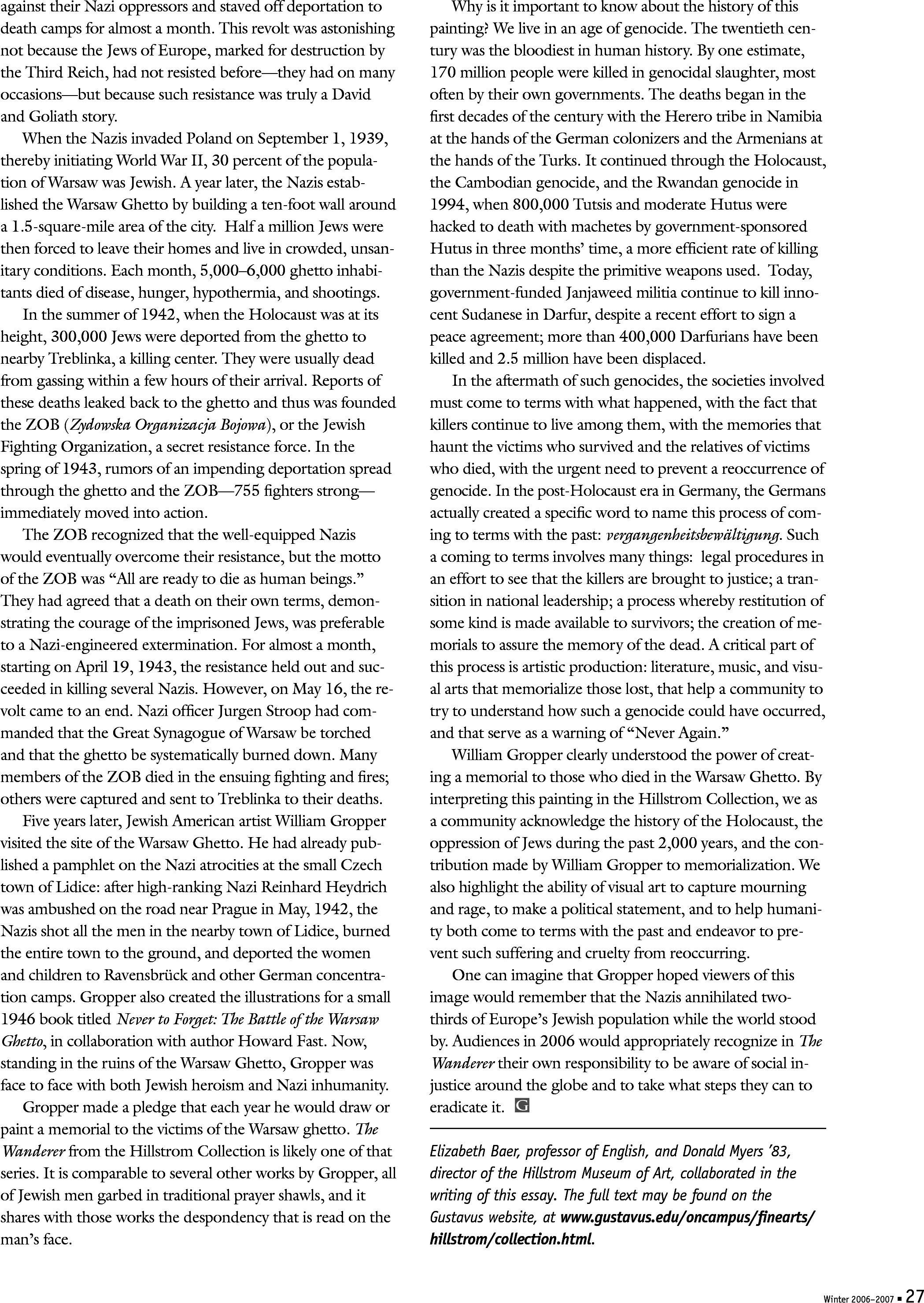 quarterly page