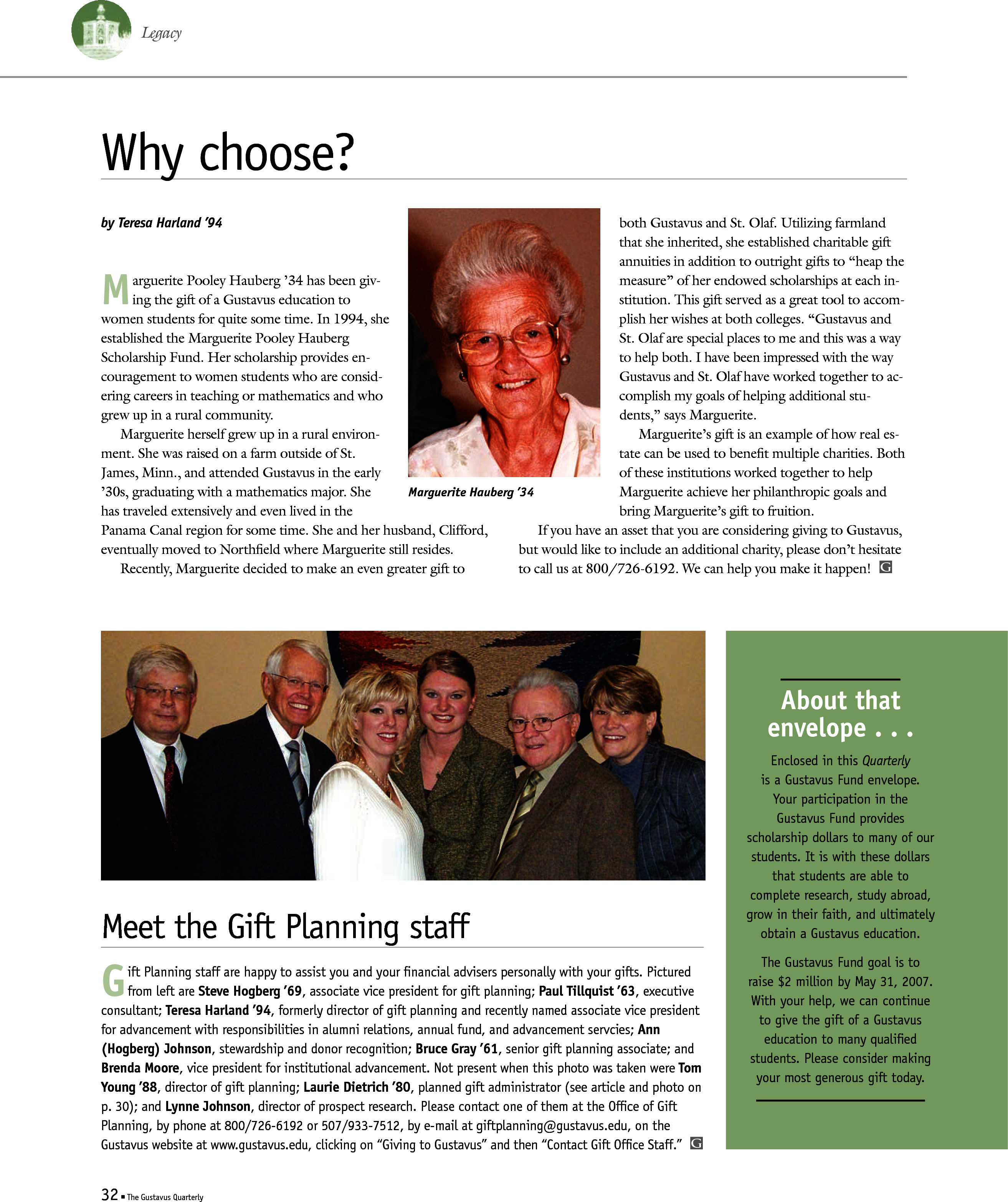 quarterly page
