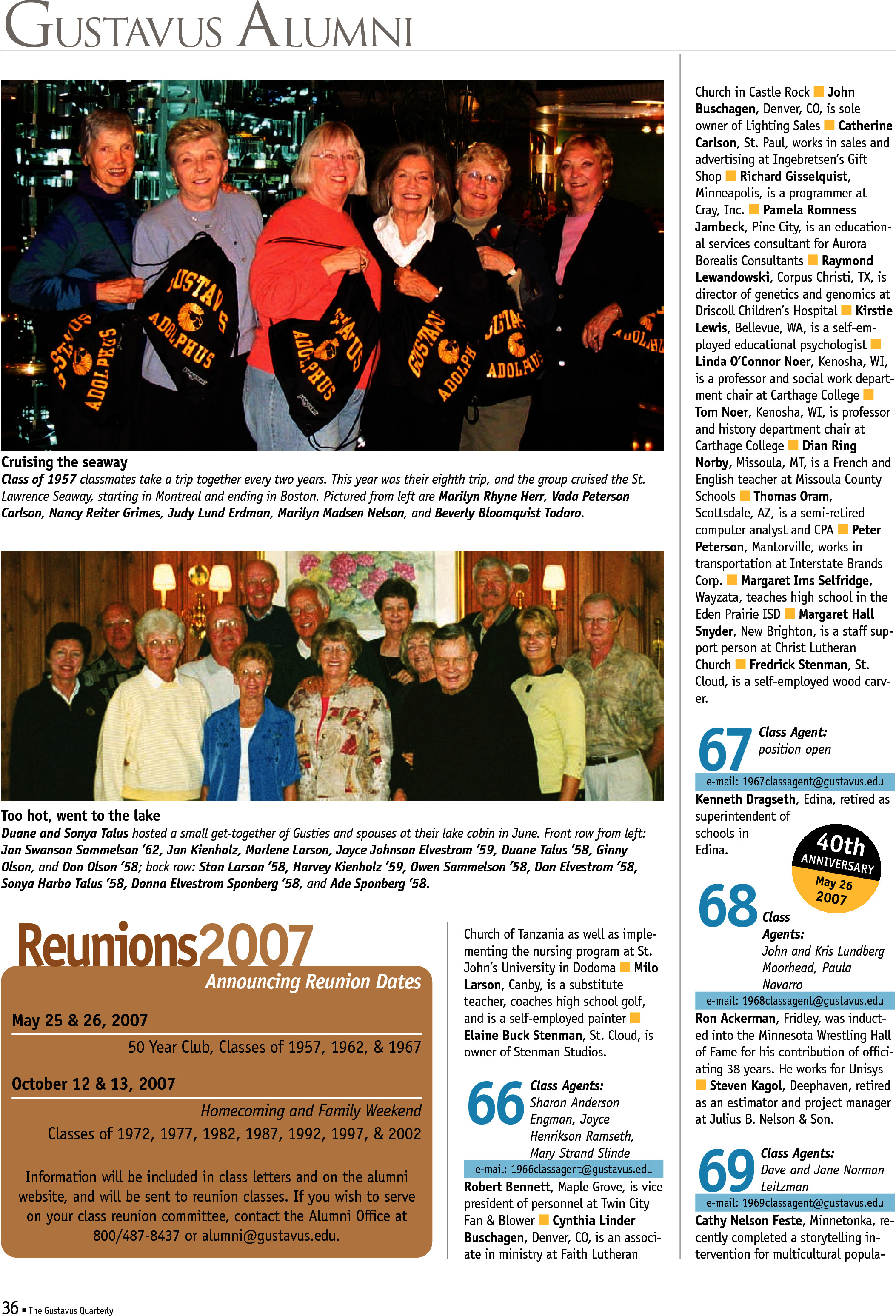 quarterly page