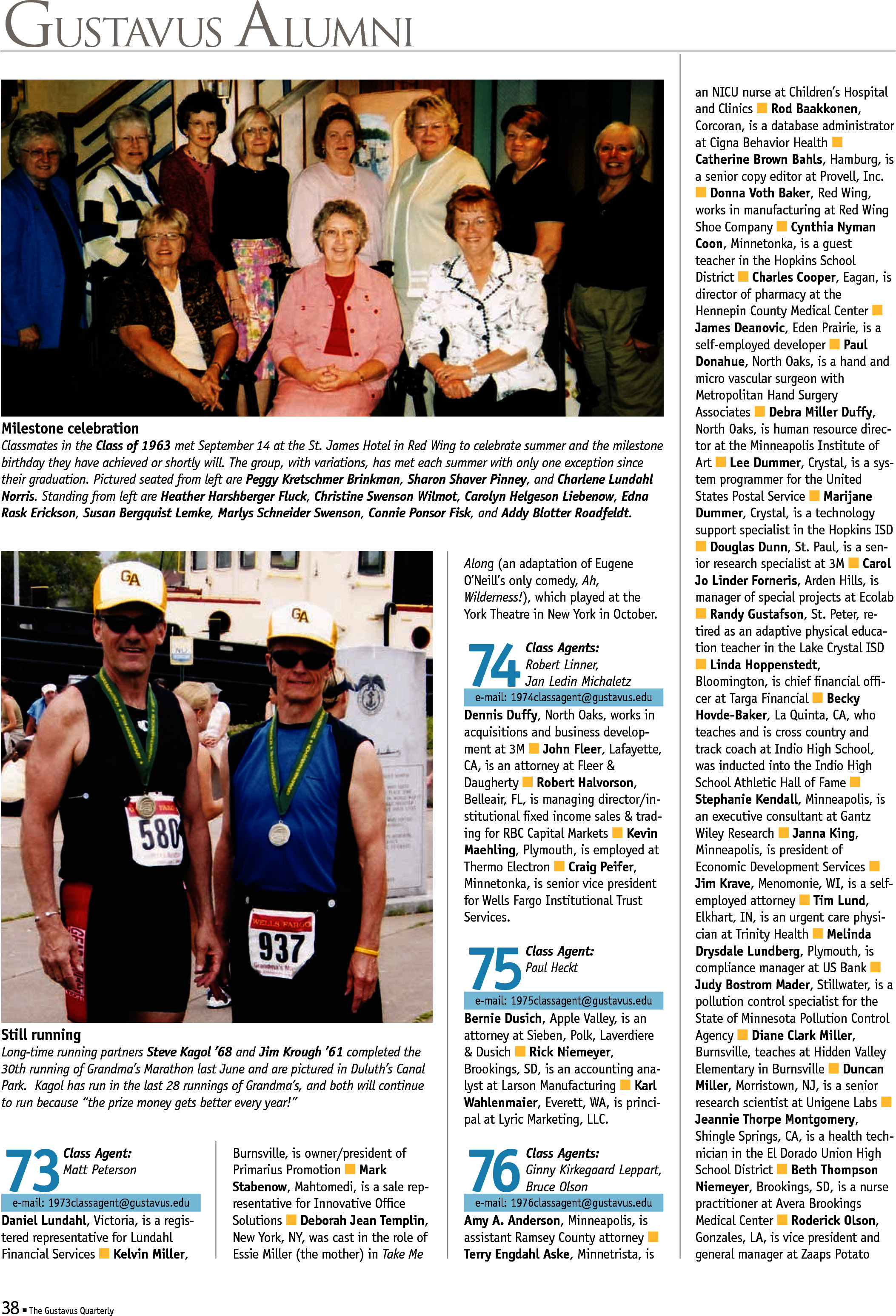 quarterly page