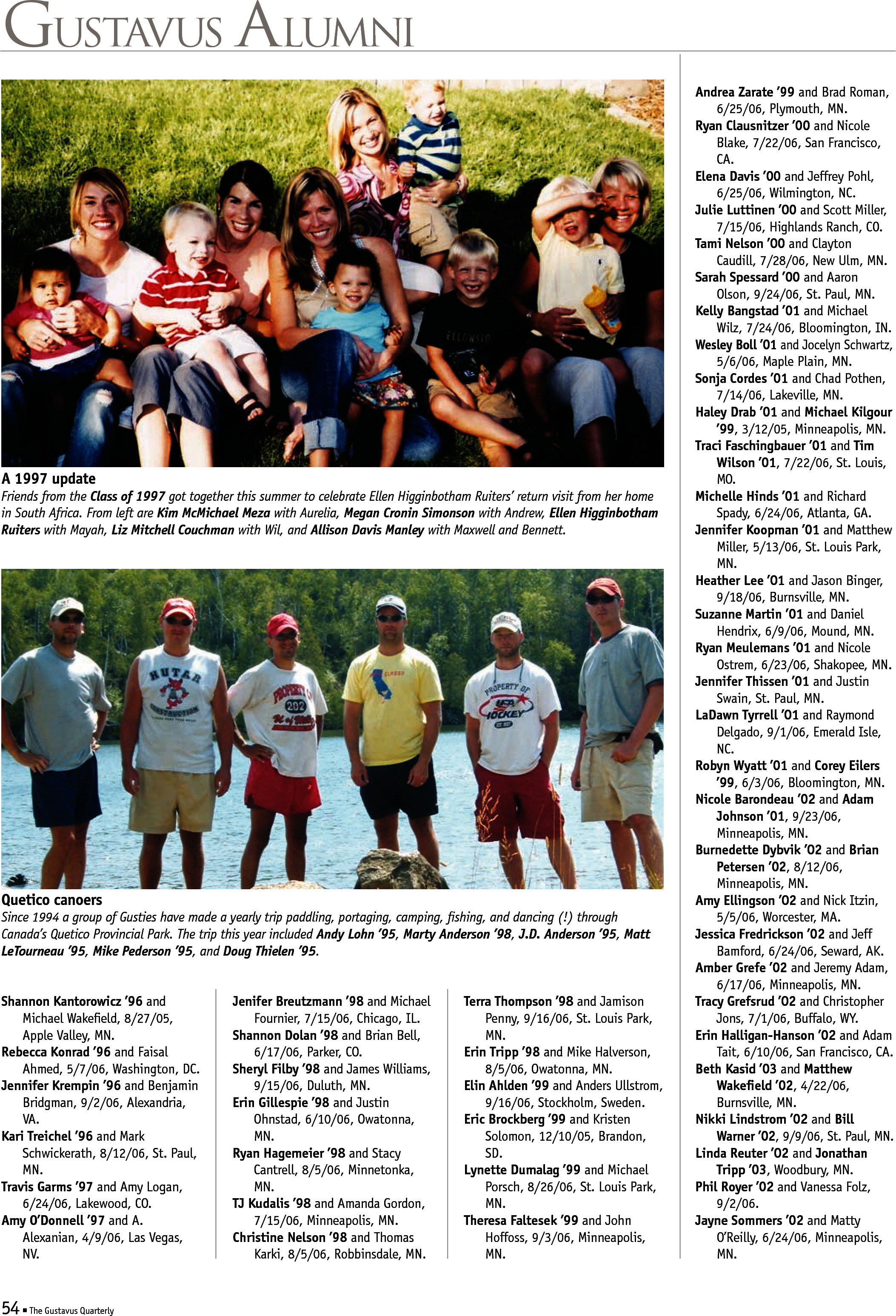 quarterly page