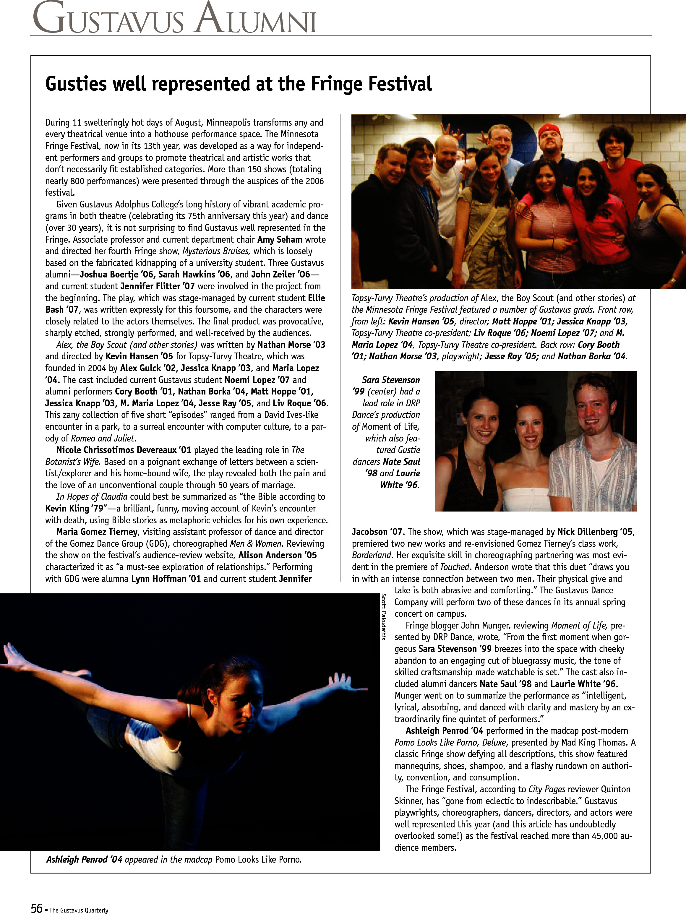 quarterly page