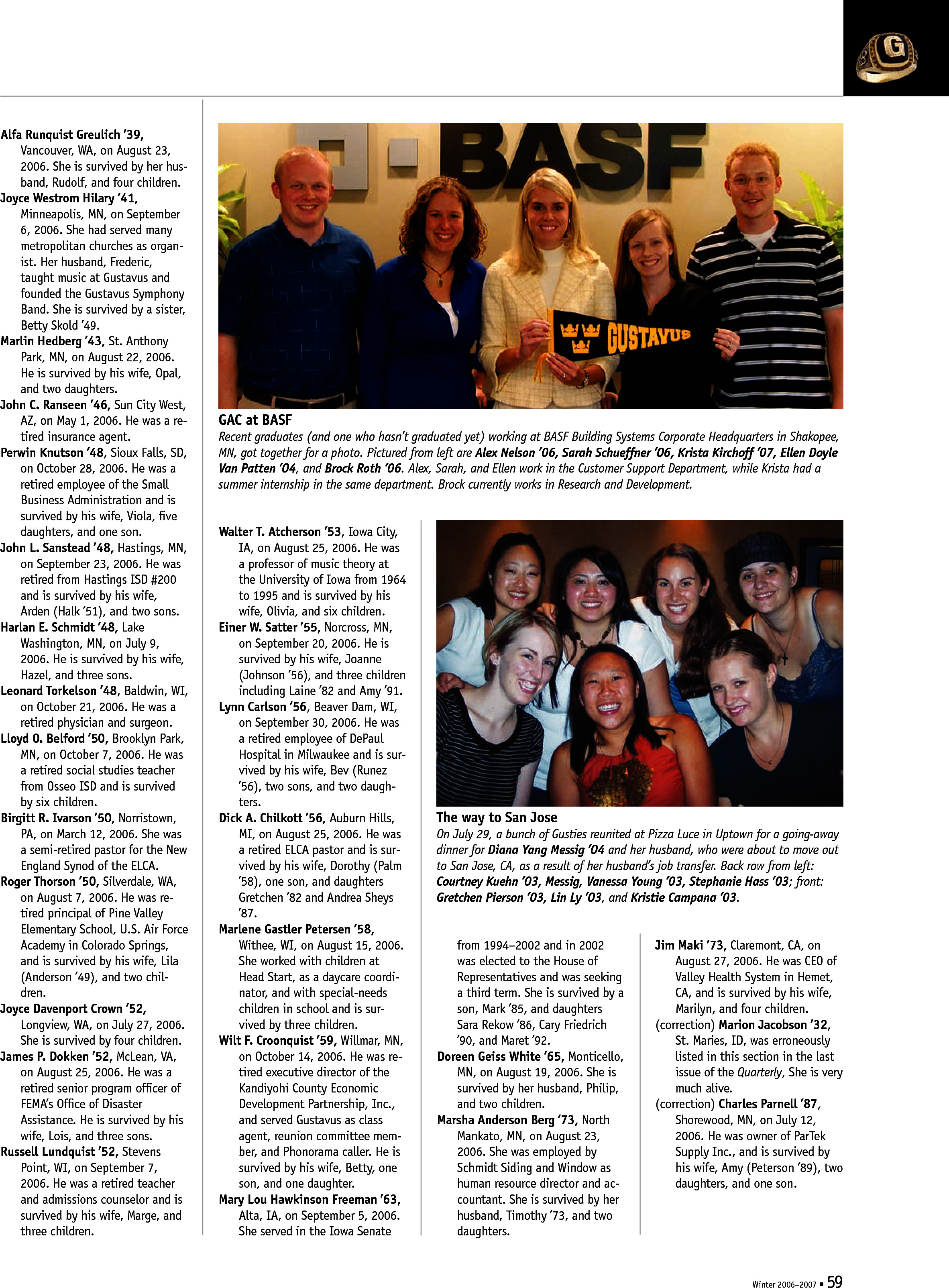 quarterly page