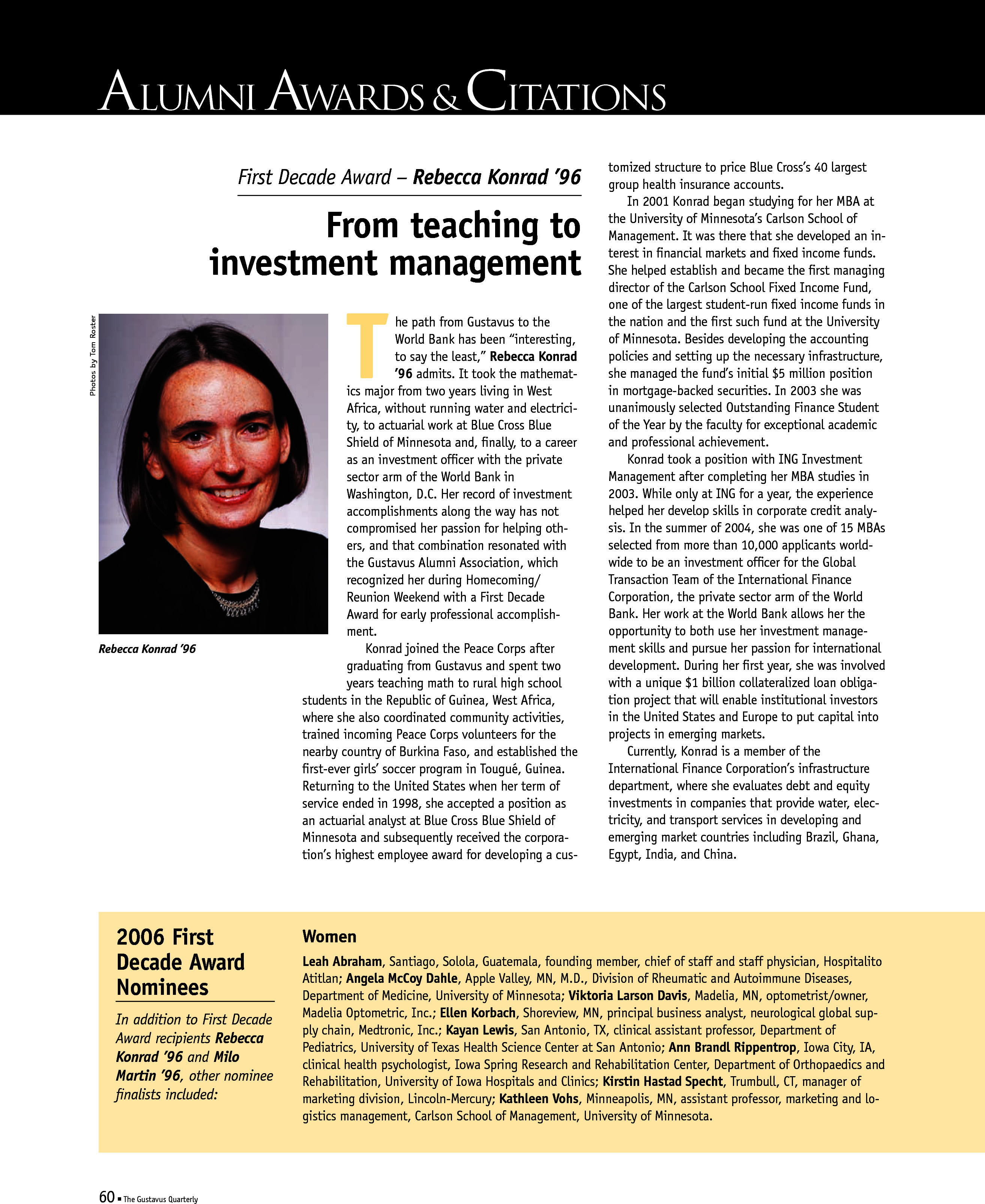 quarterly page