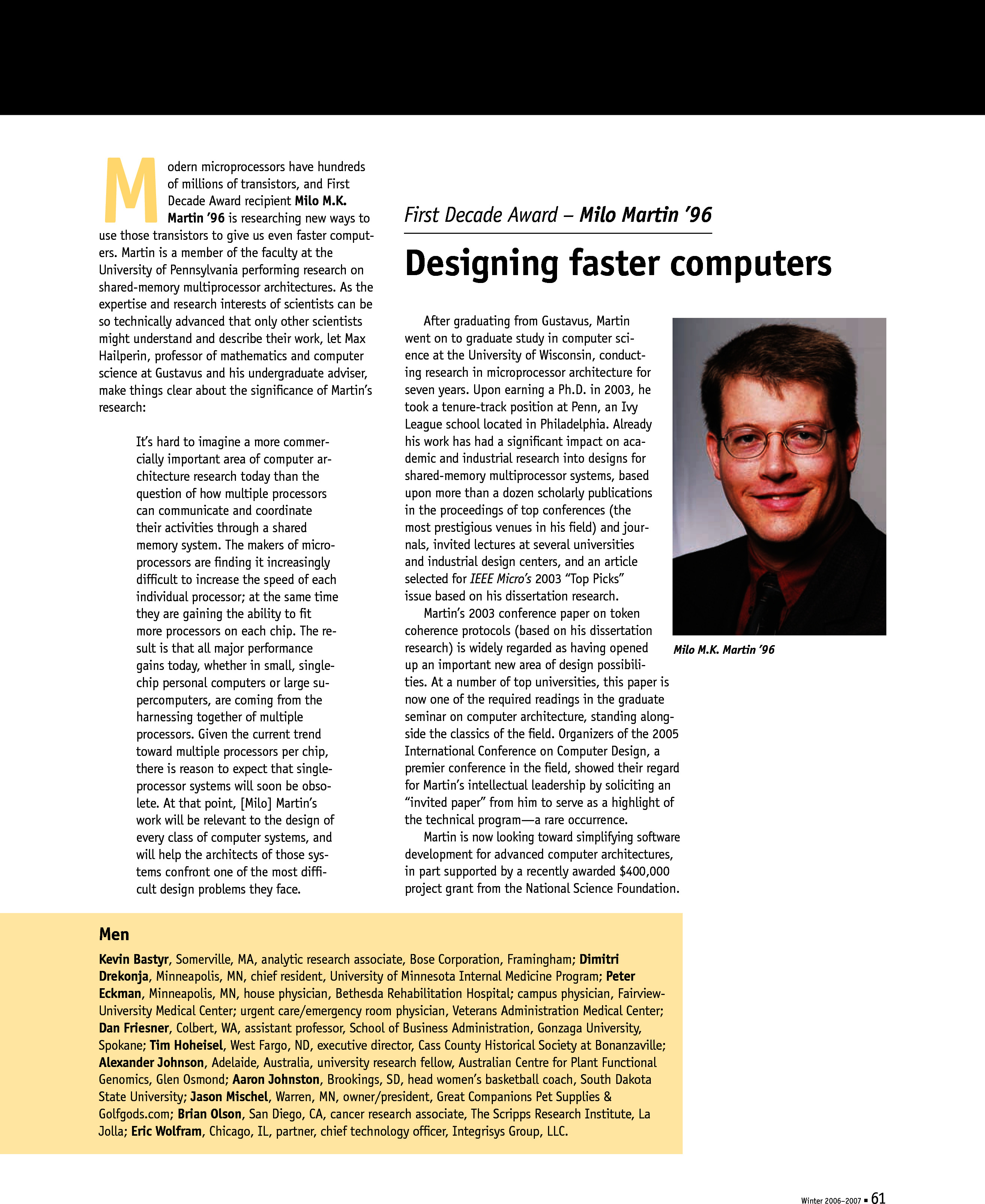 quarterly page