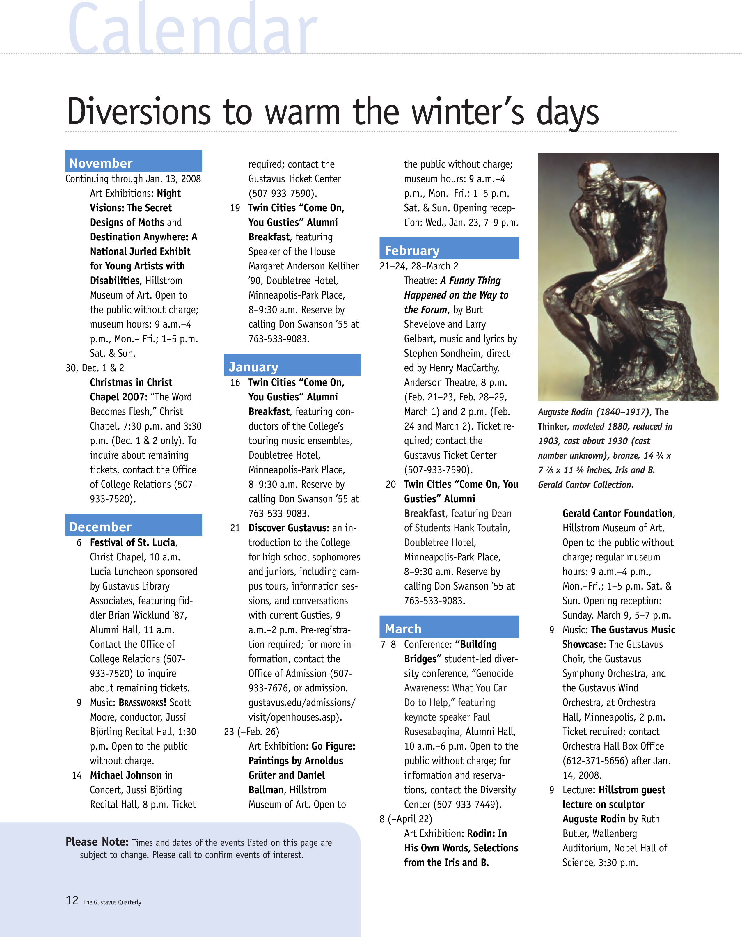 quarterly page