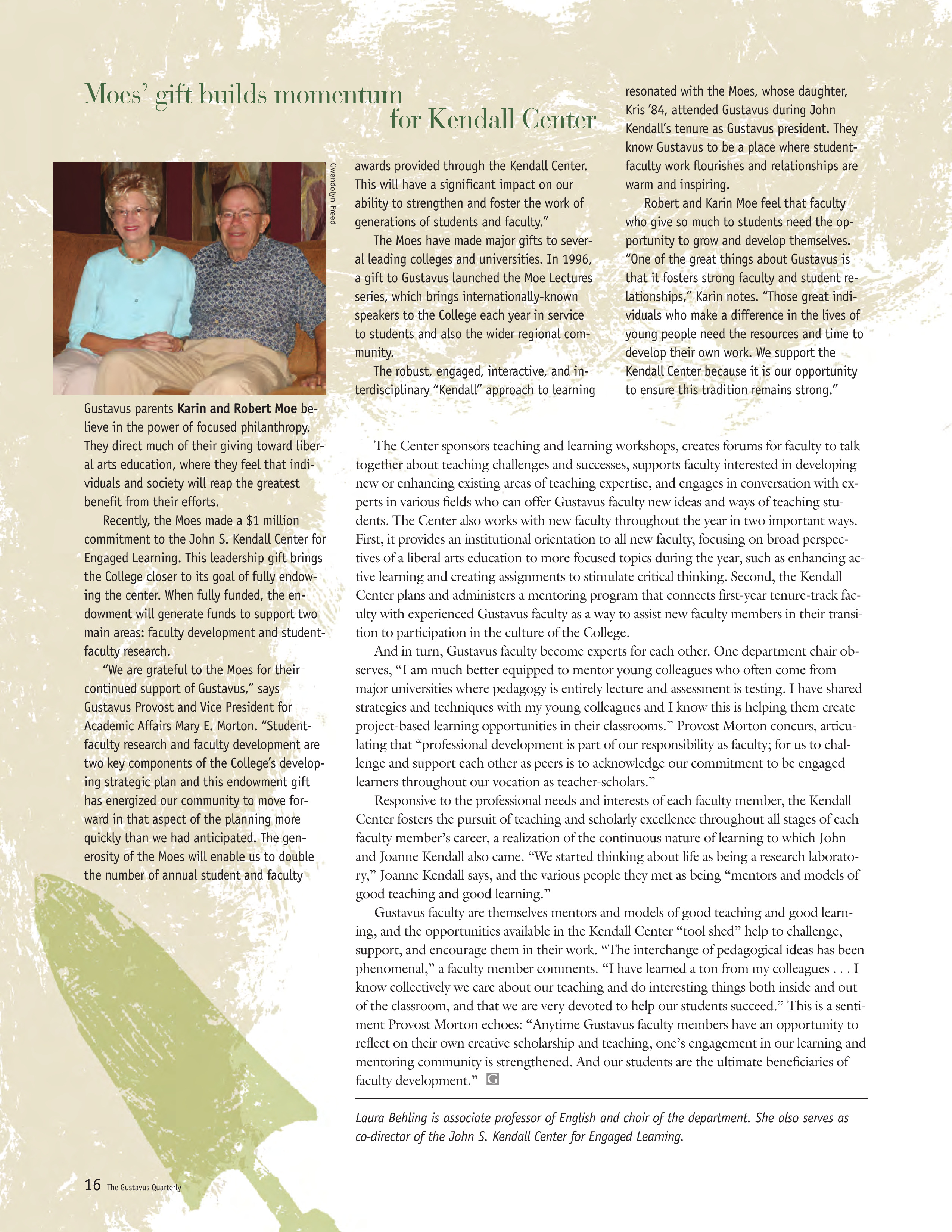 quarterly page