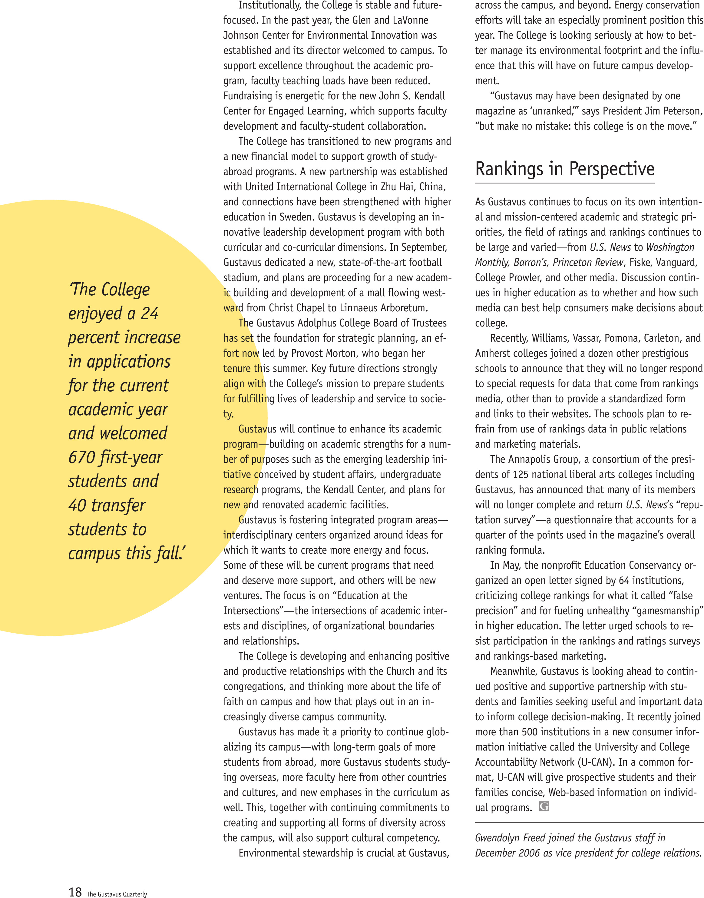 quarterly page