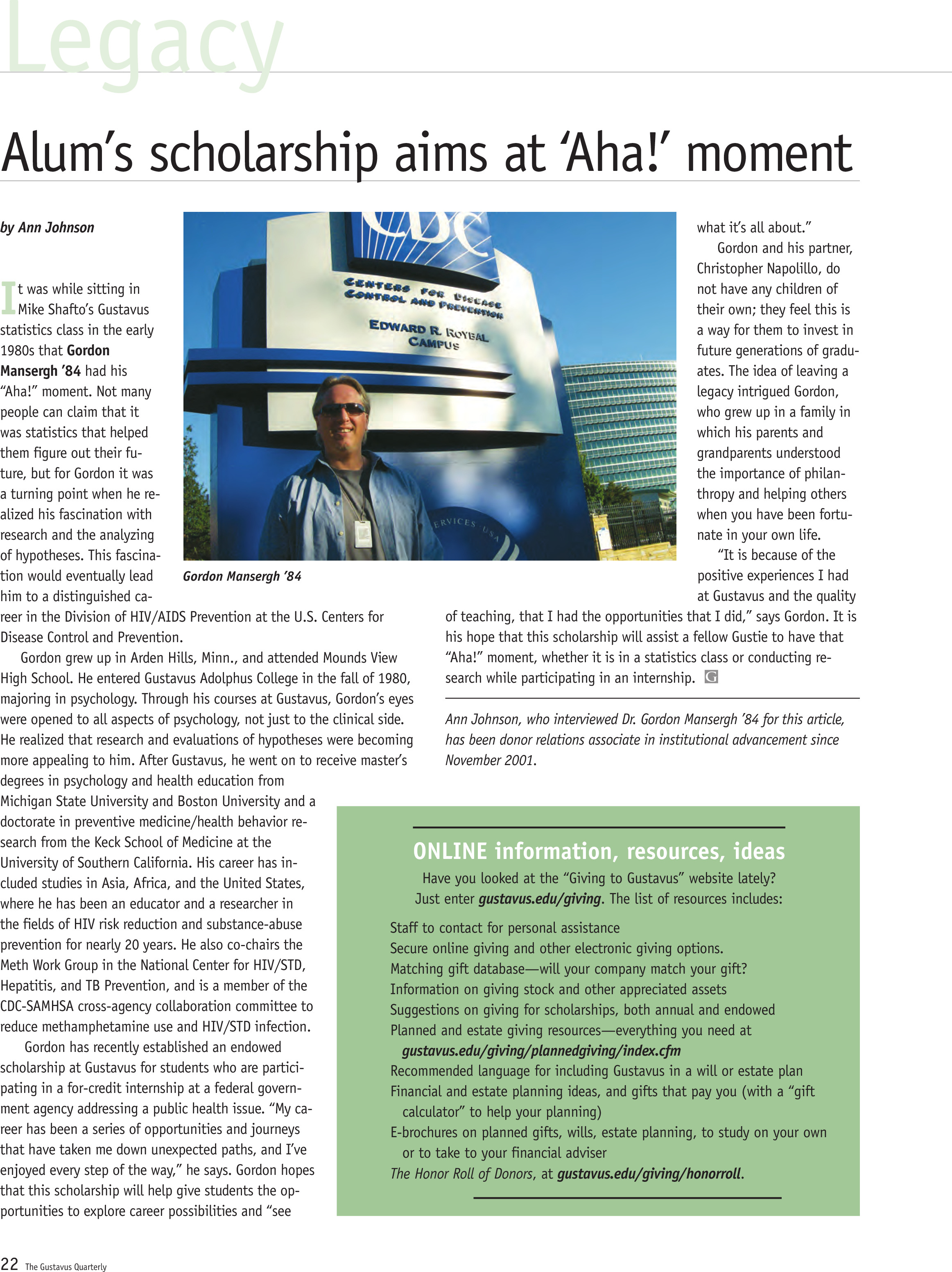 quarterly page