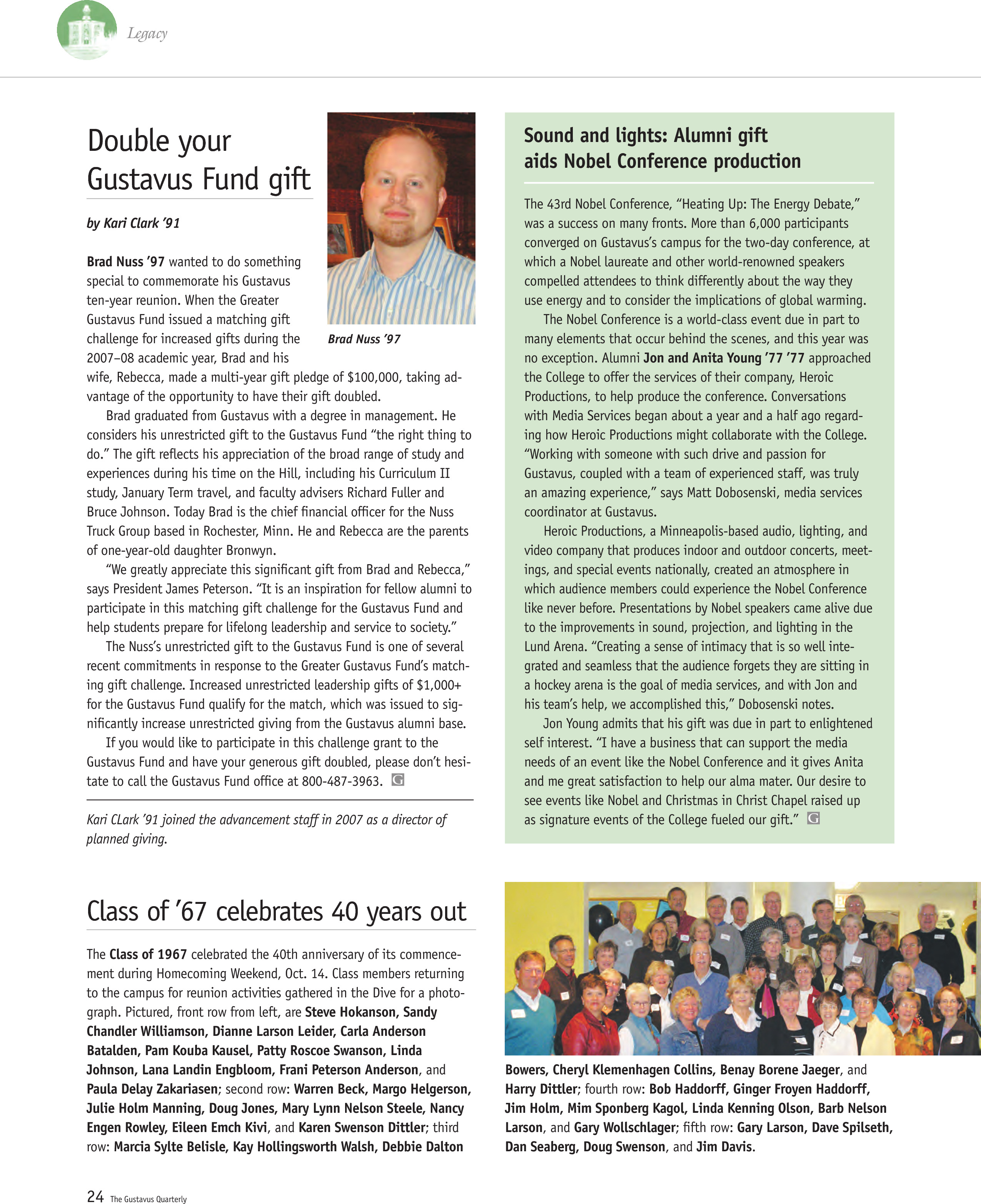 quarterly page