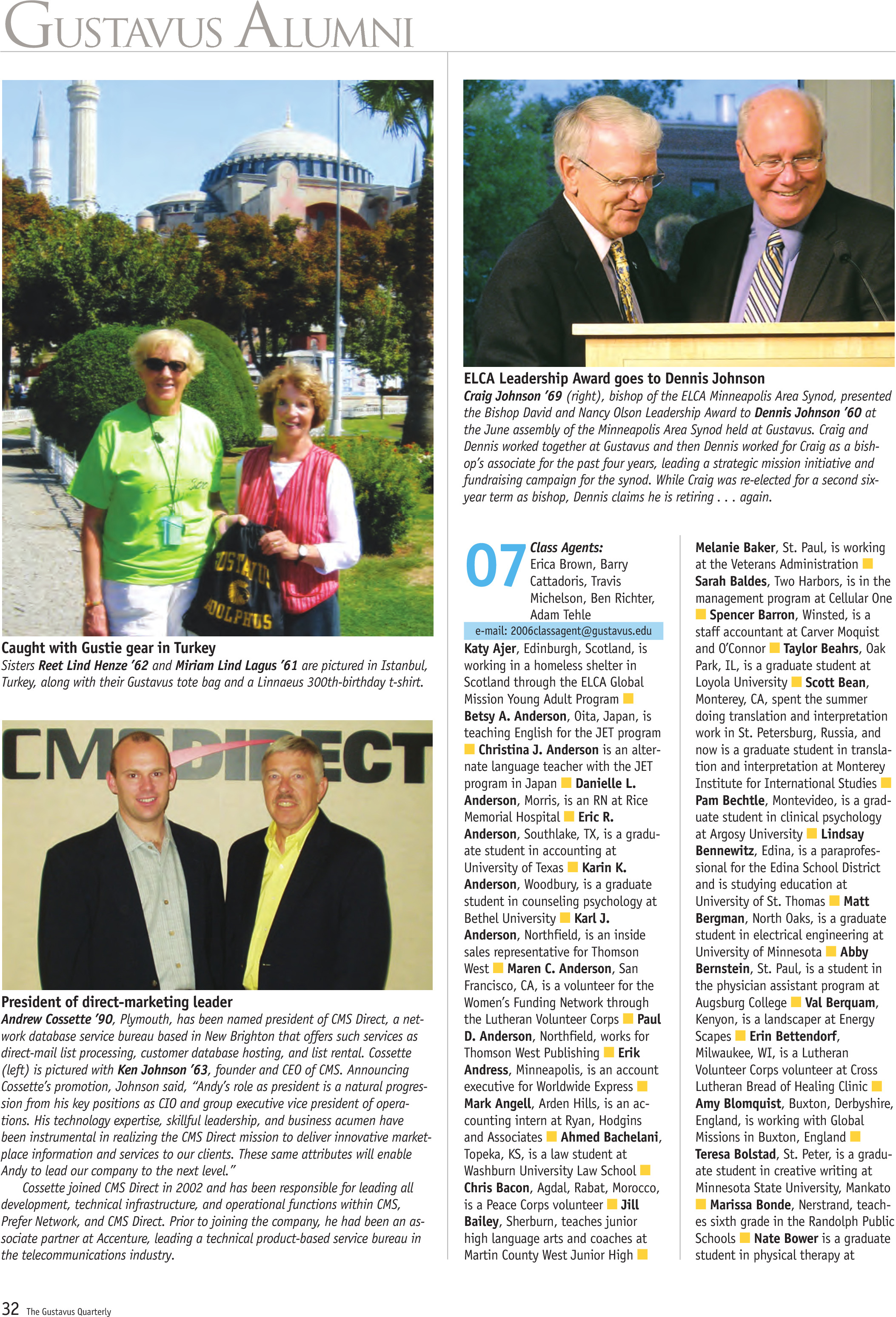 quarterly page