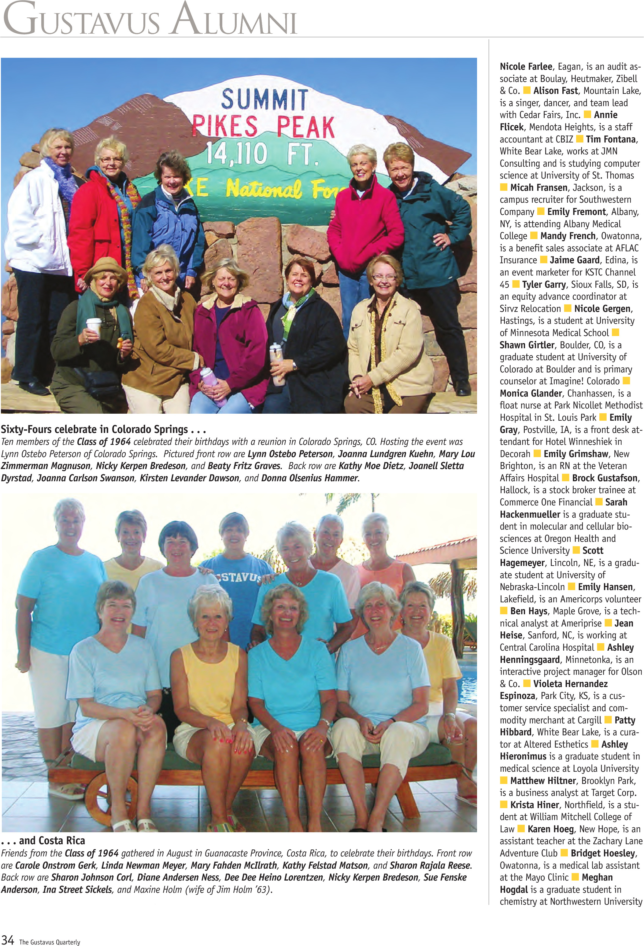 quarterly page