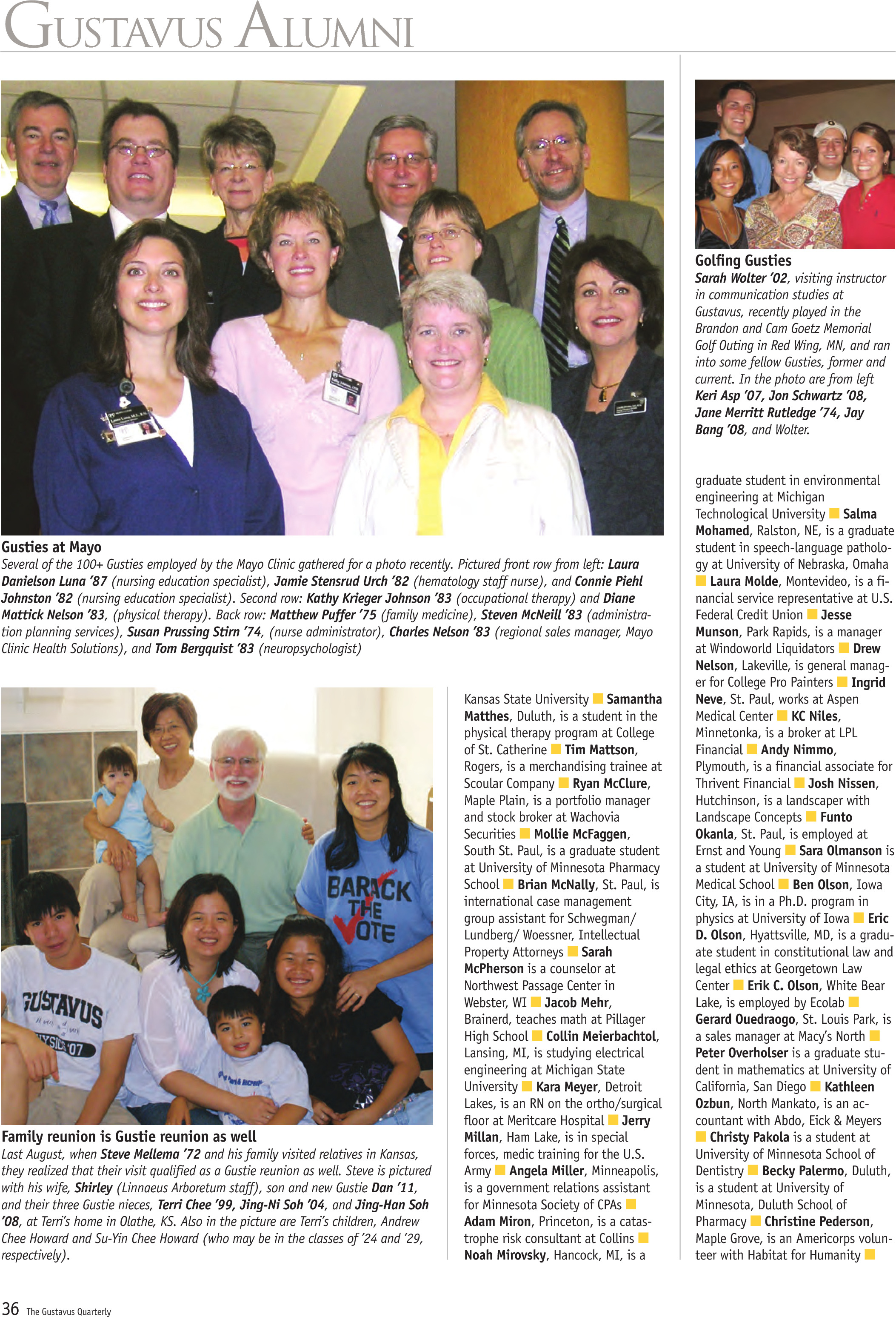 quarterly page