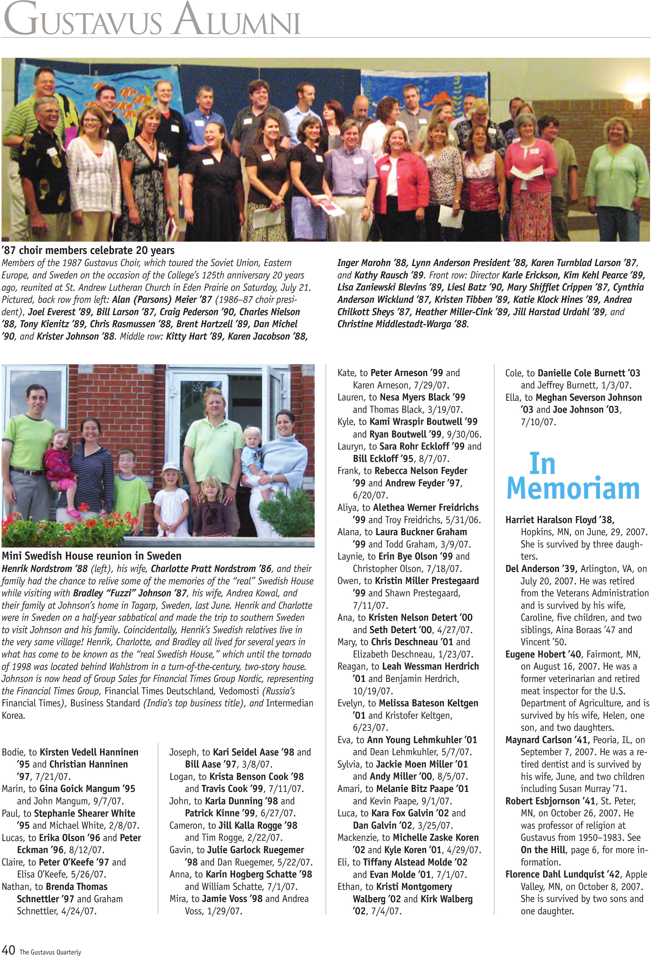 quarterly page