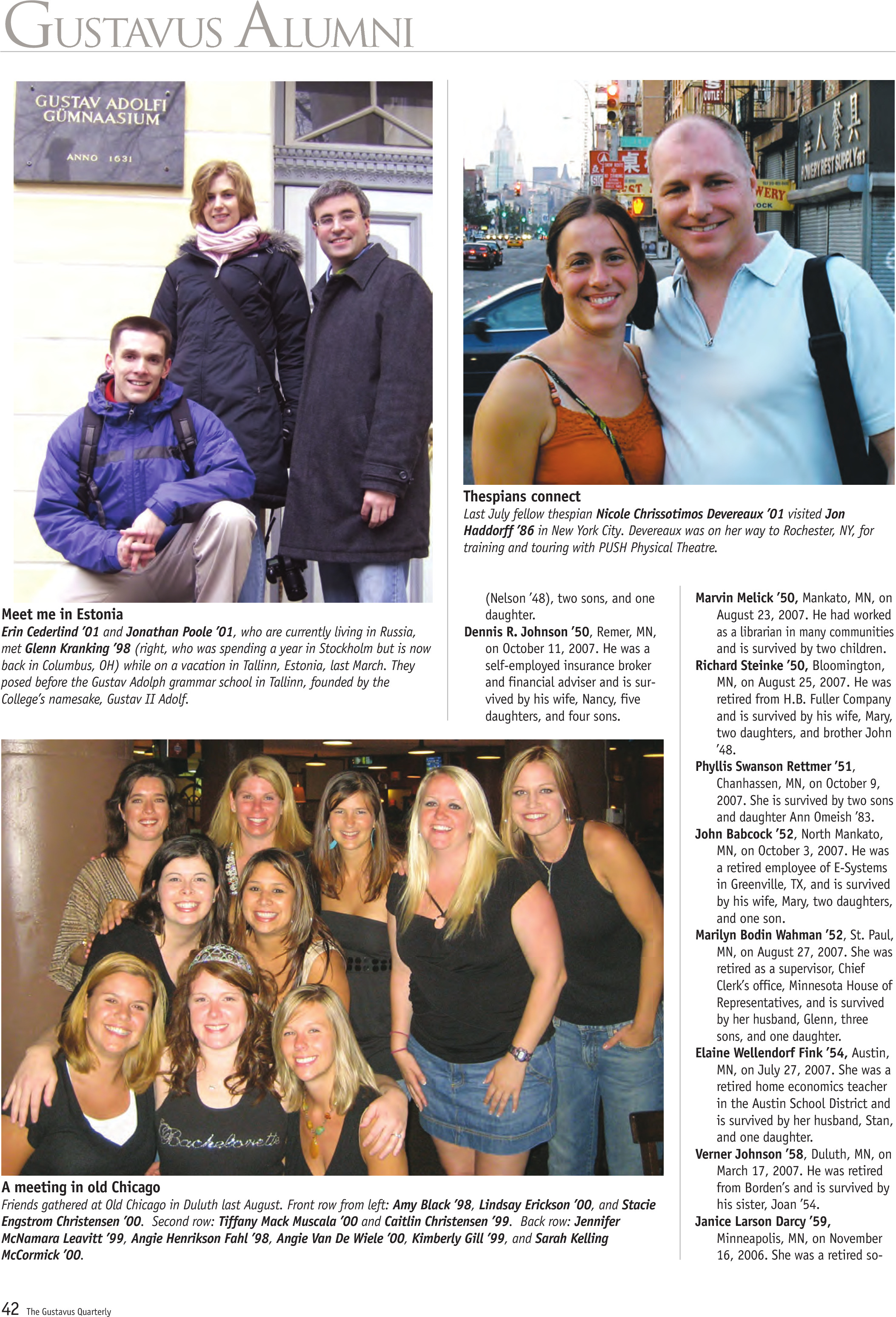 quarterly page