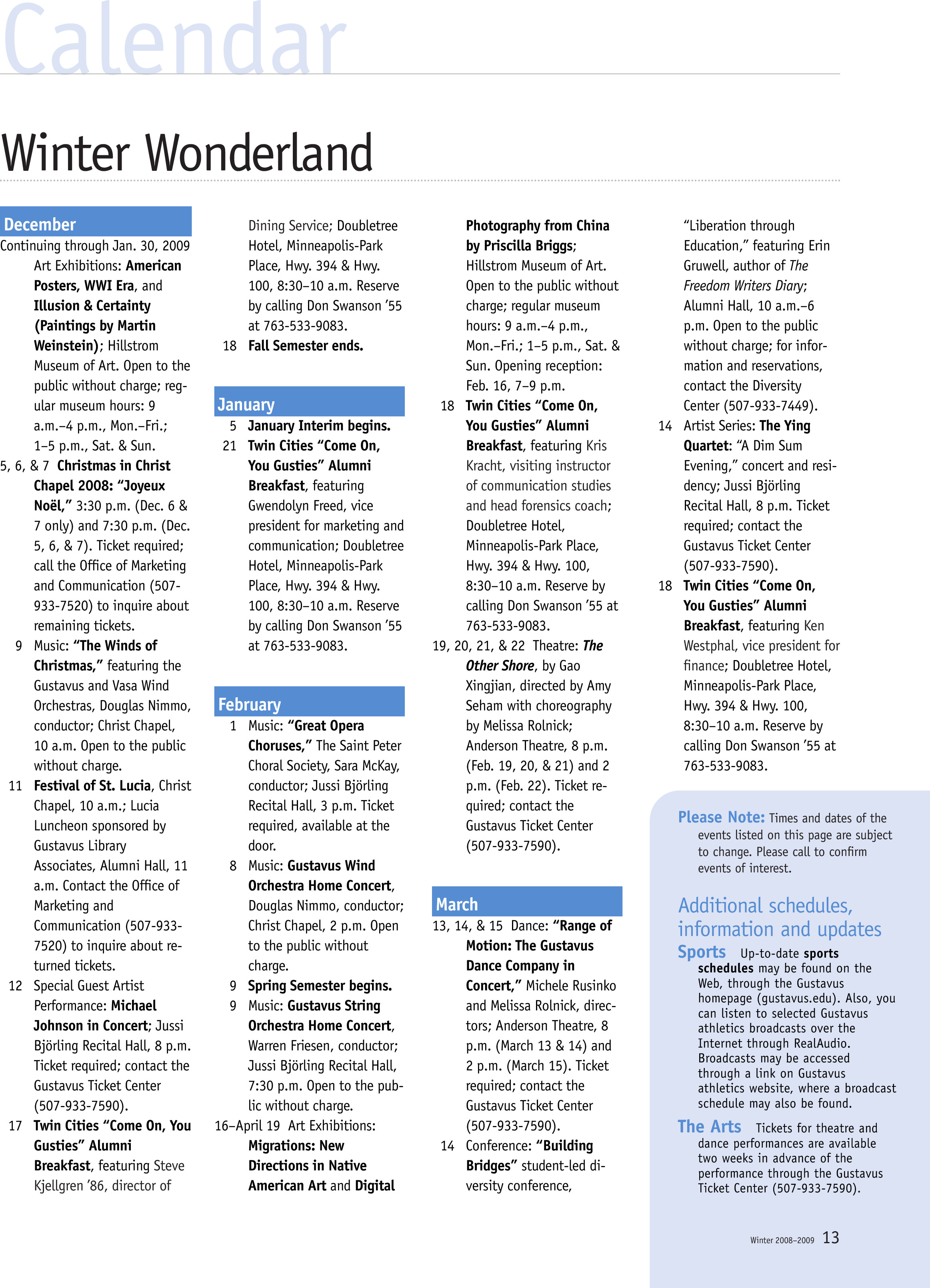 quarterly page