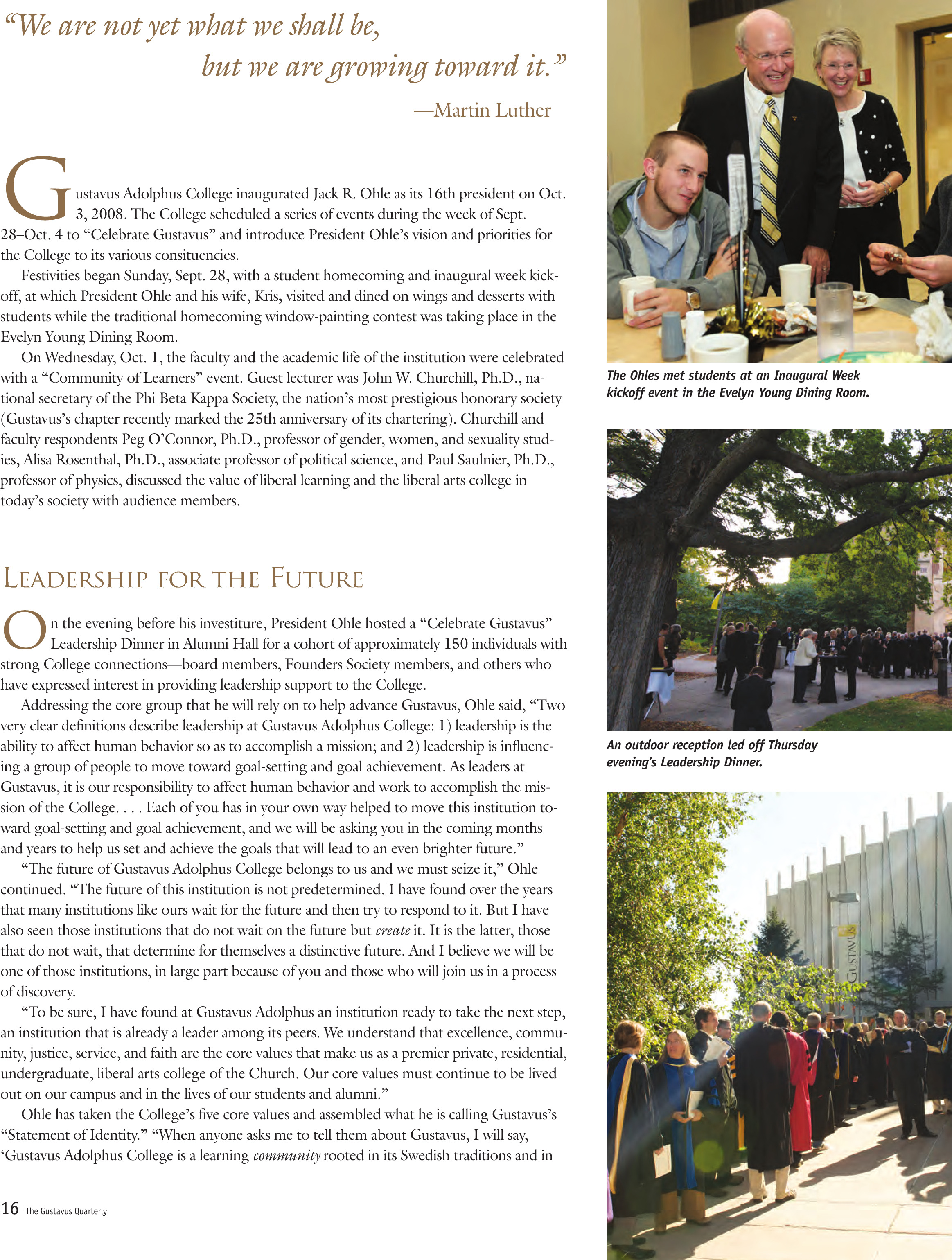 quarterly page