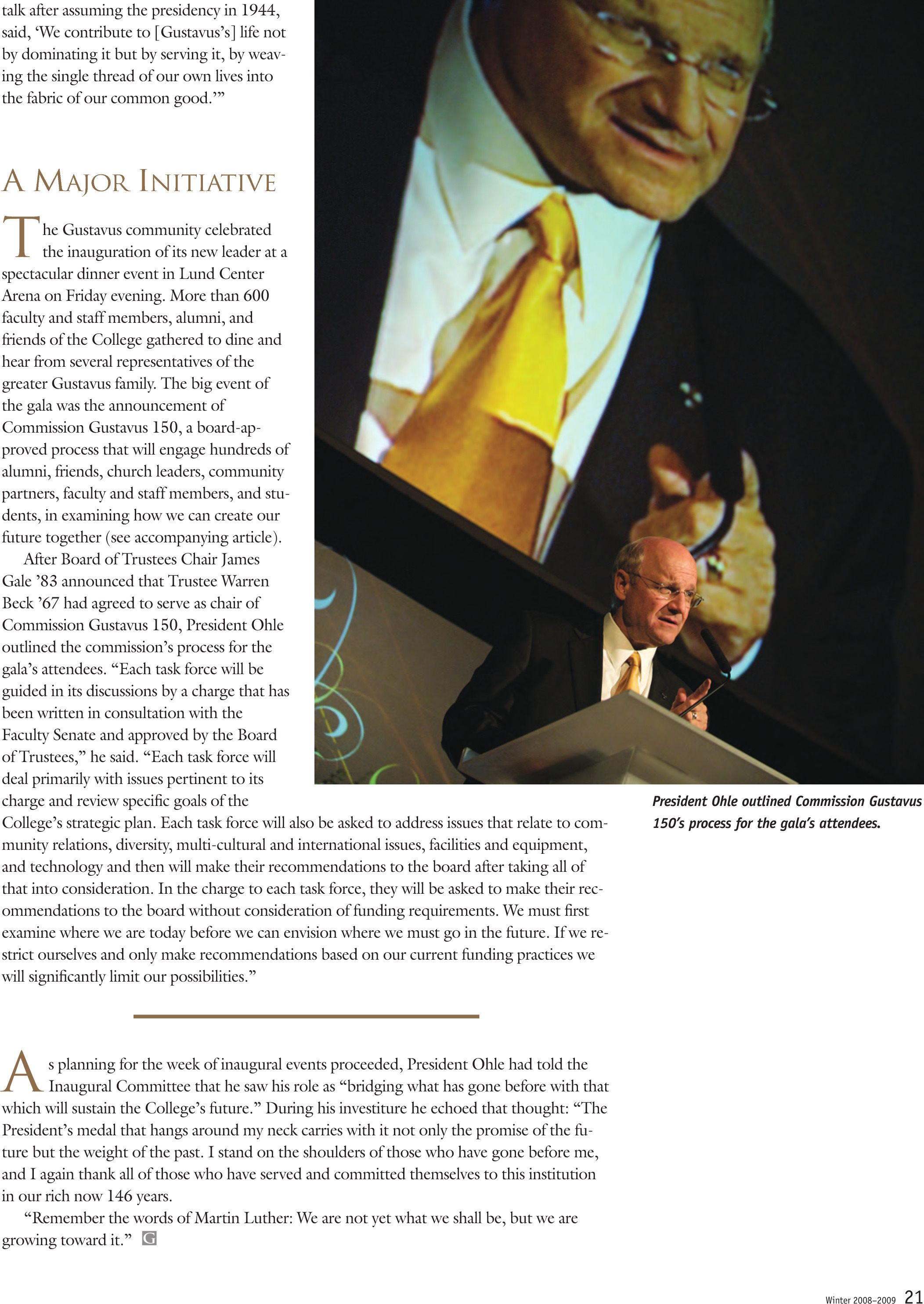 quarterly page