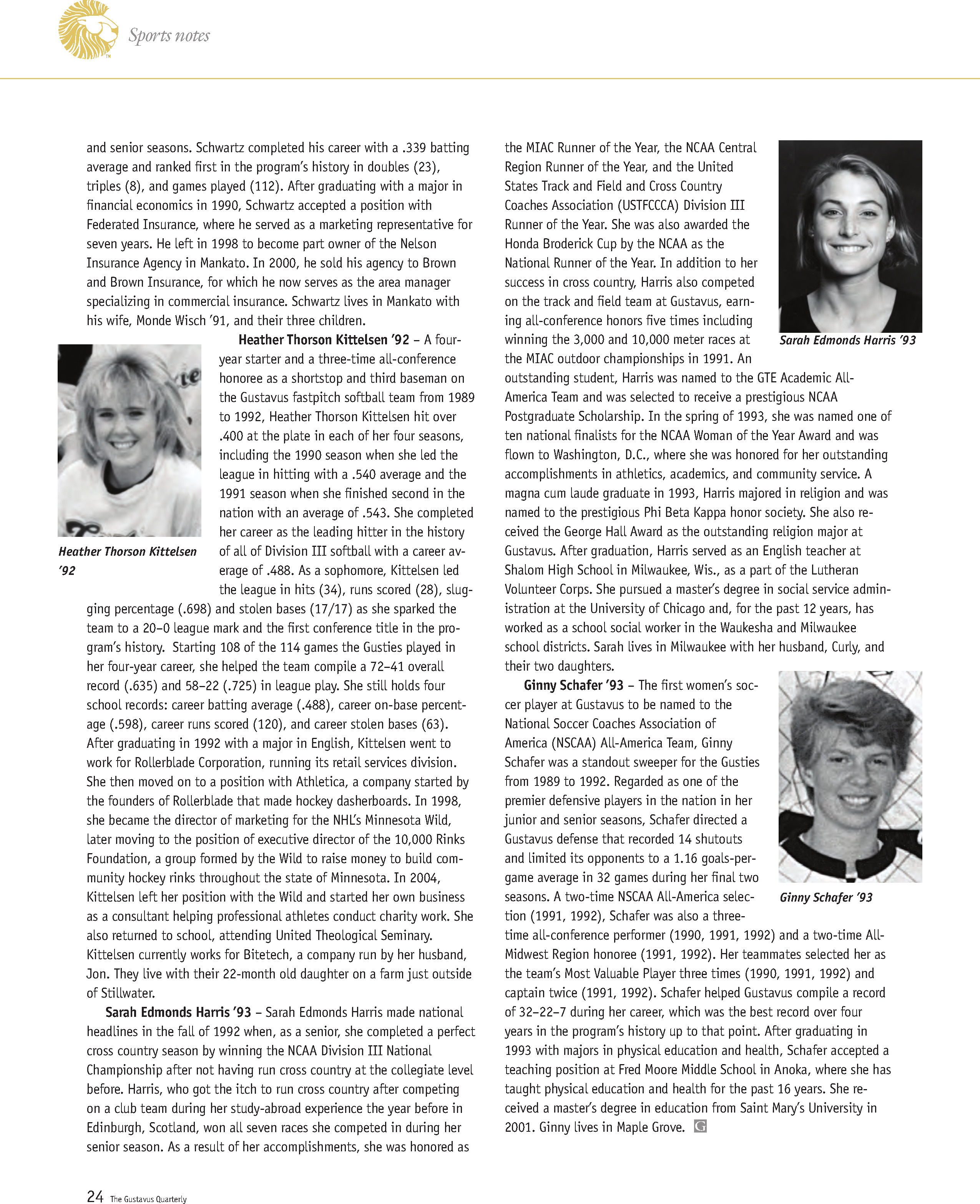 quarterly page