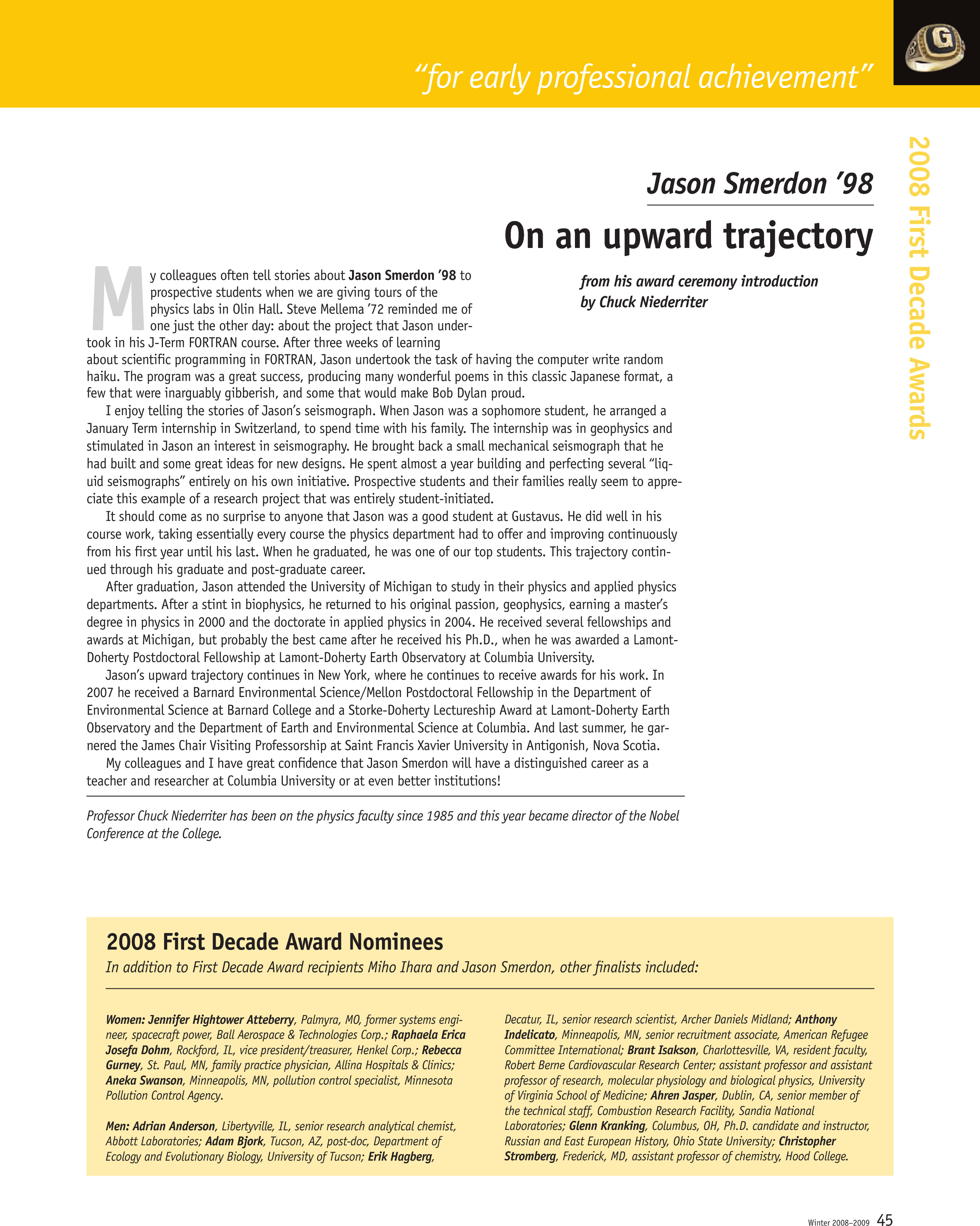 quarterly page