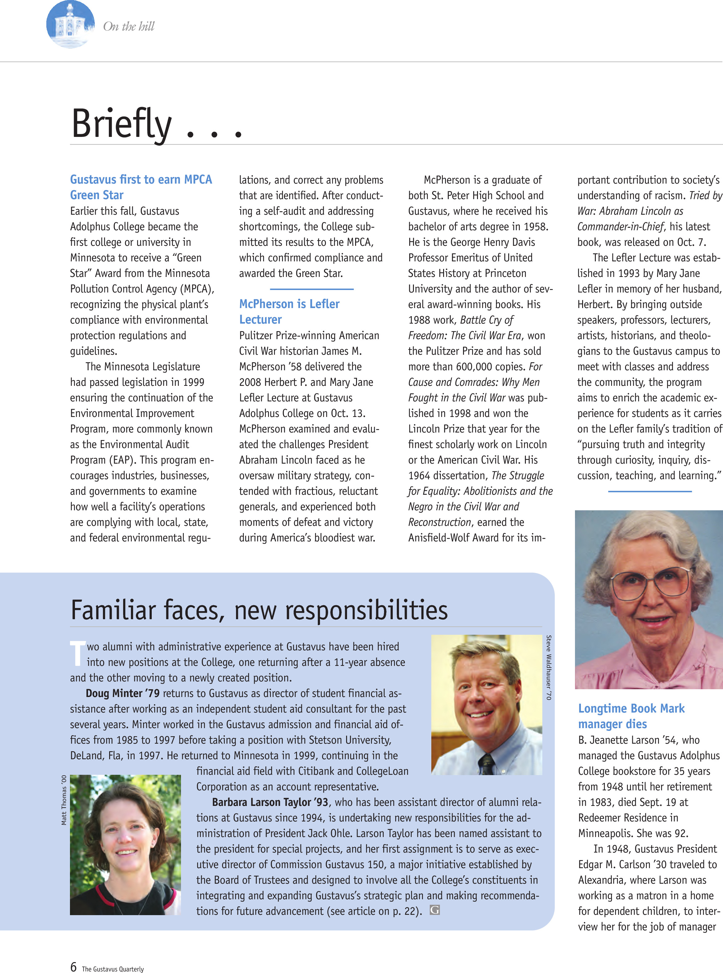 quarterly page