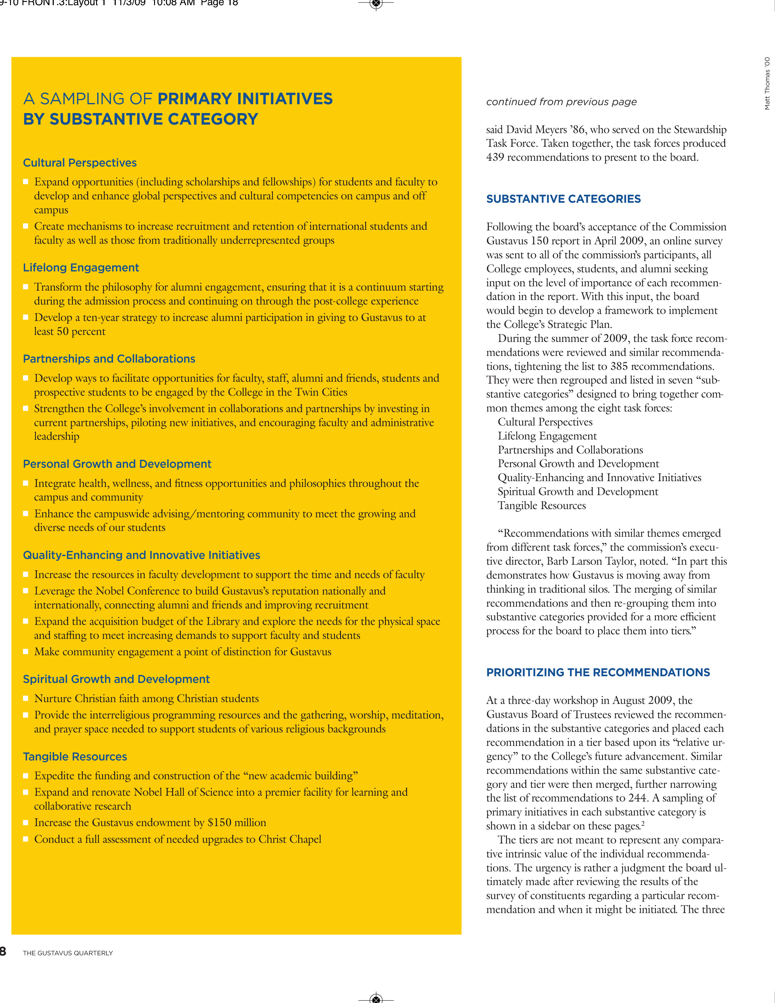 quarterly page