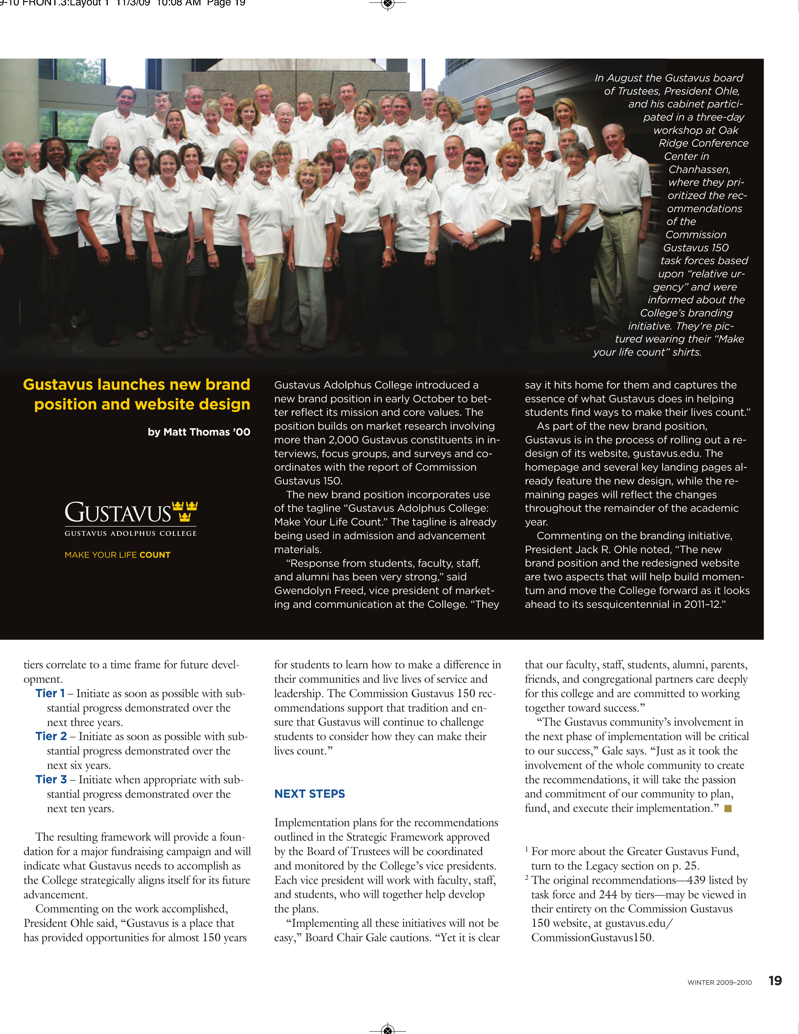 quarterly page