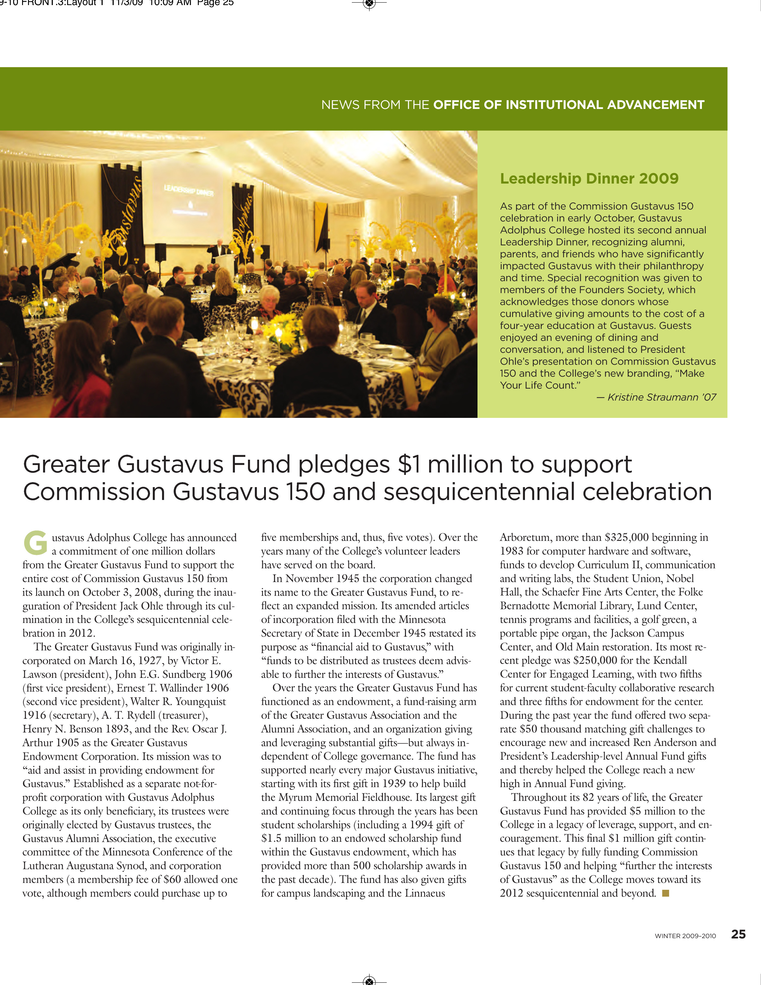 quarterly page