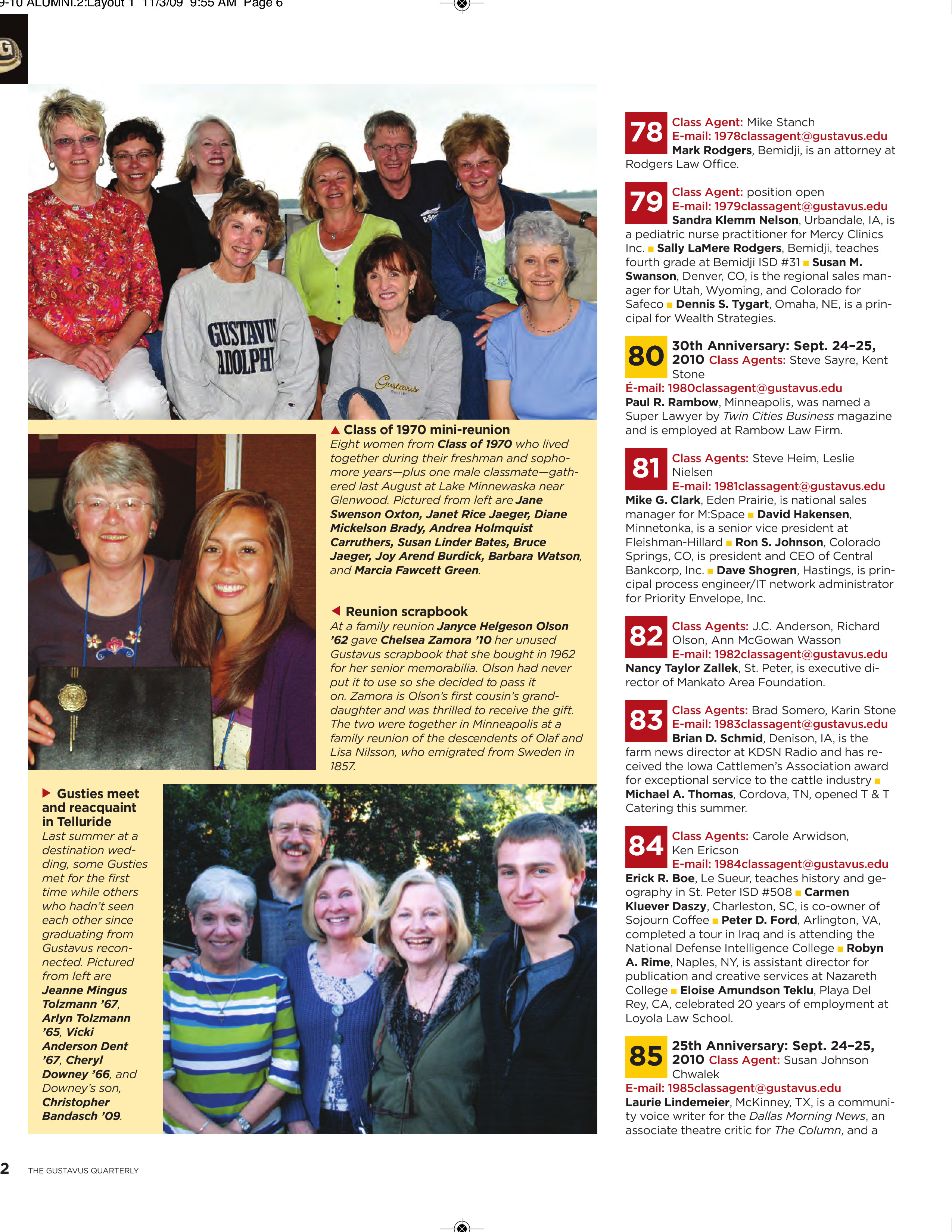 quarterly page