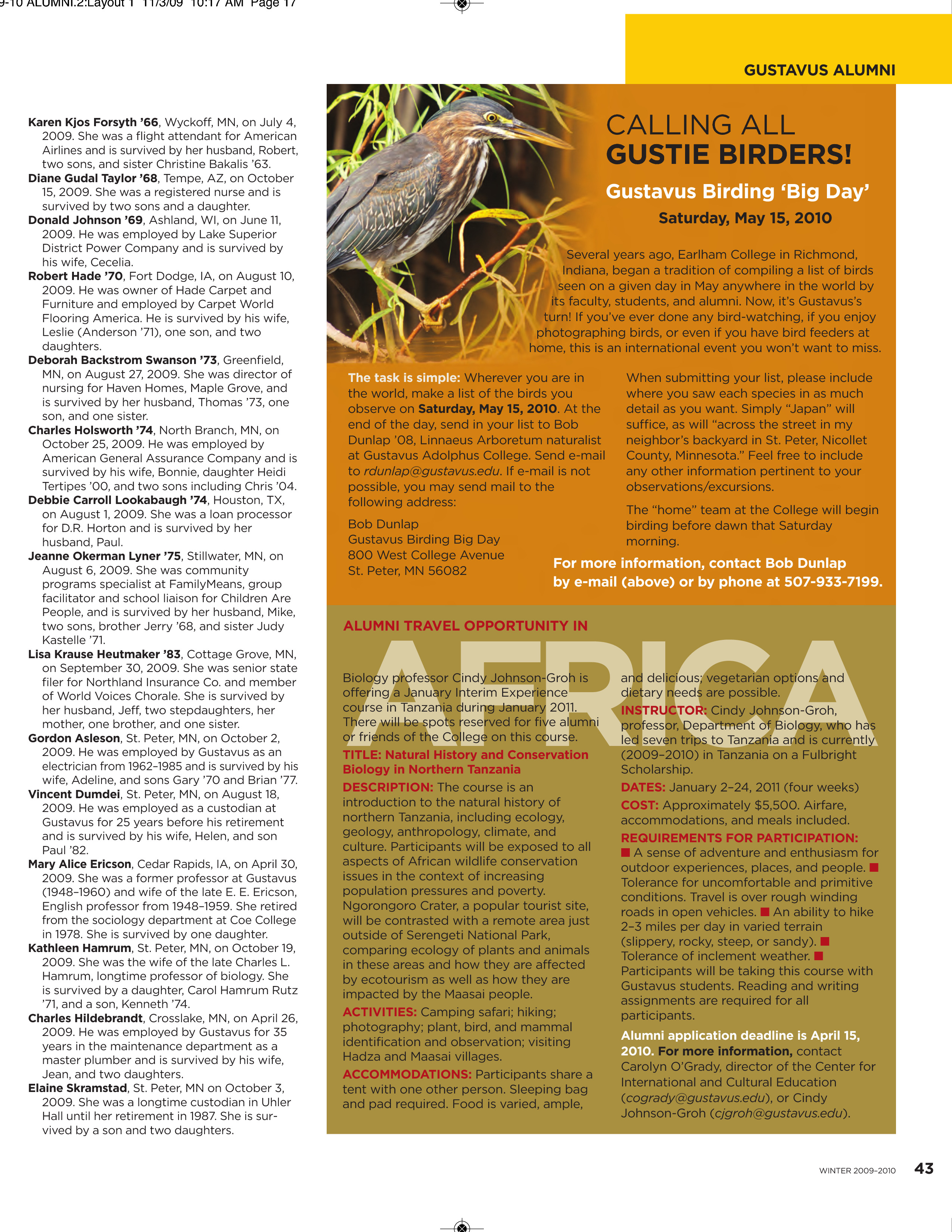 quarterly page