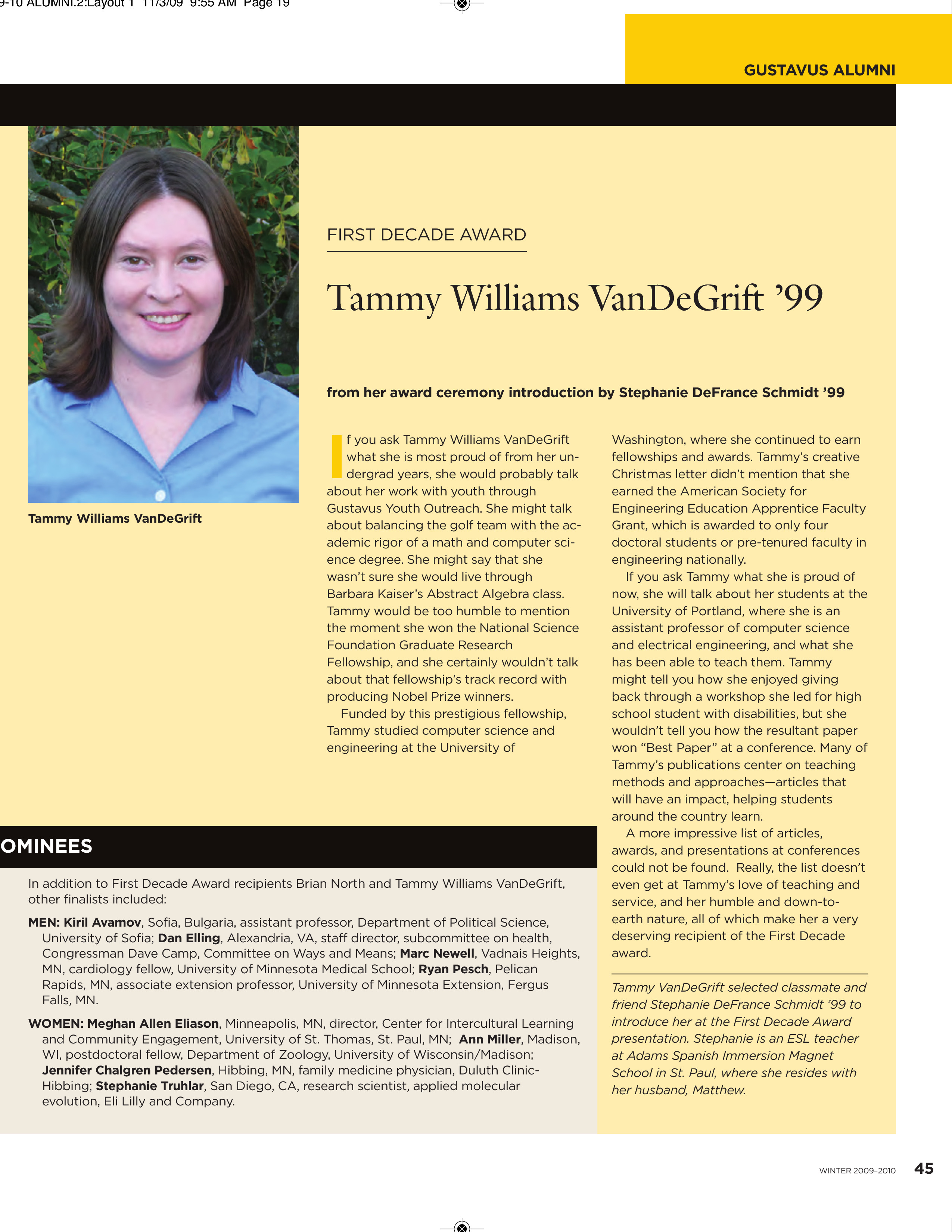 quarterly page