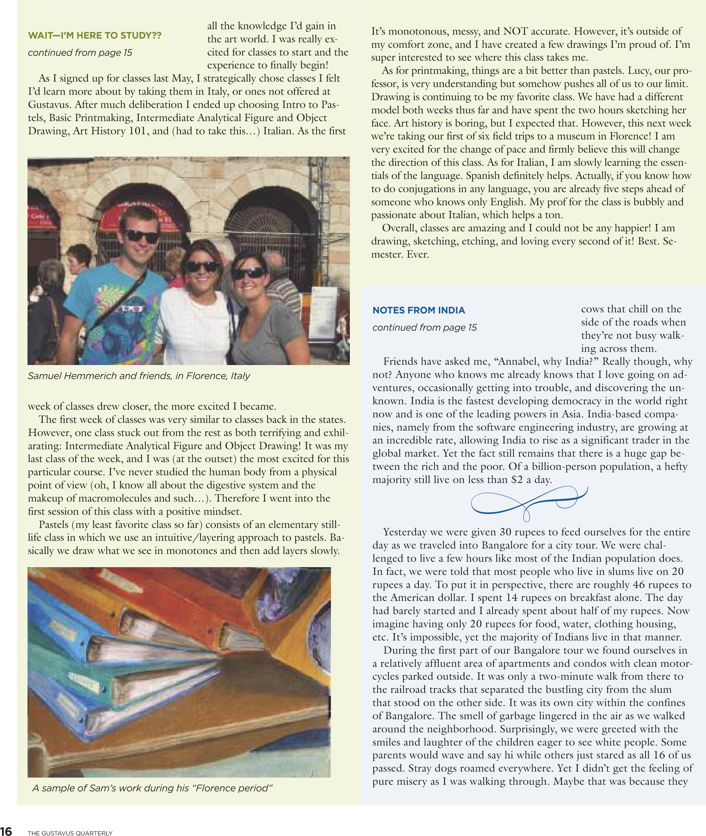 quarterly page
