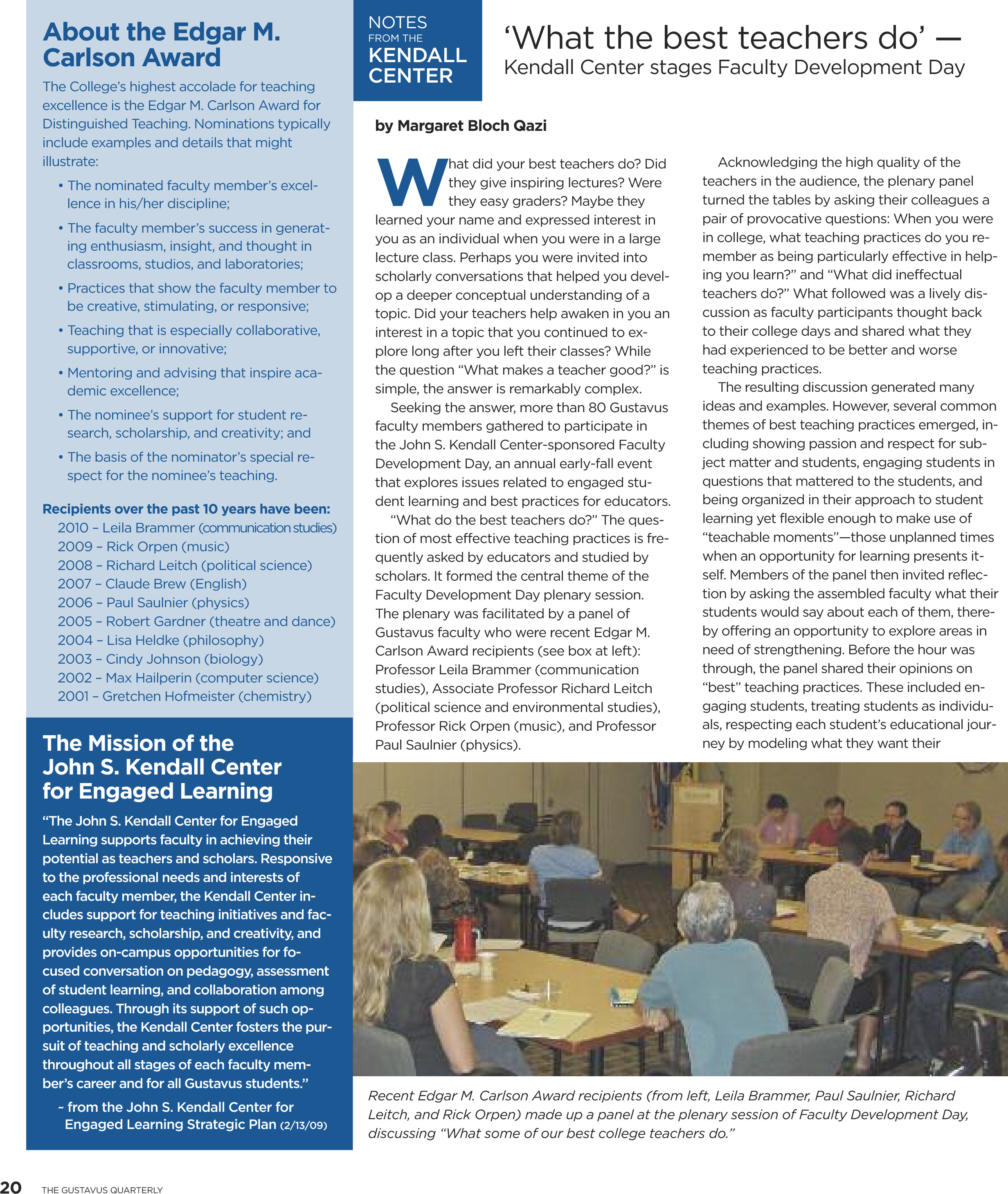 quarterly page