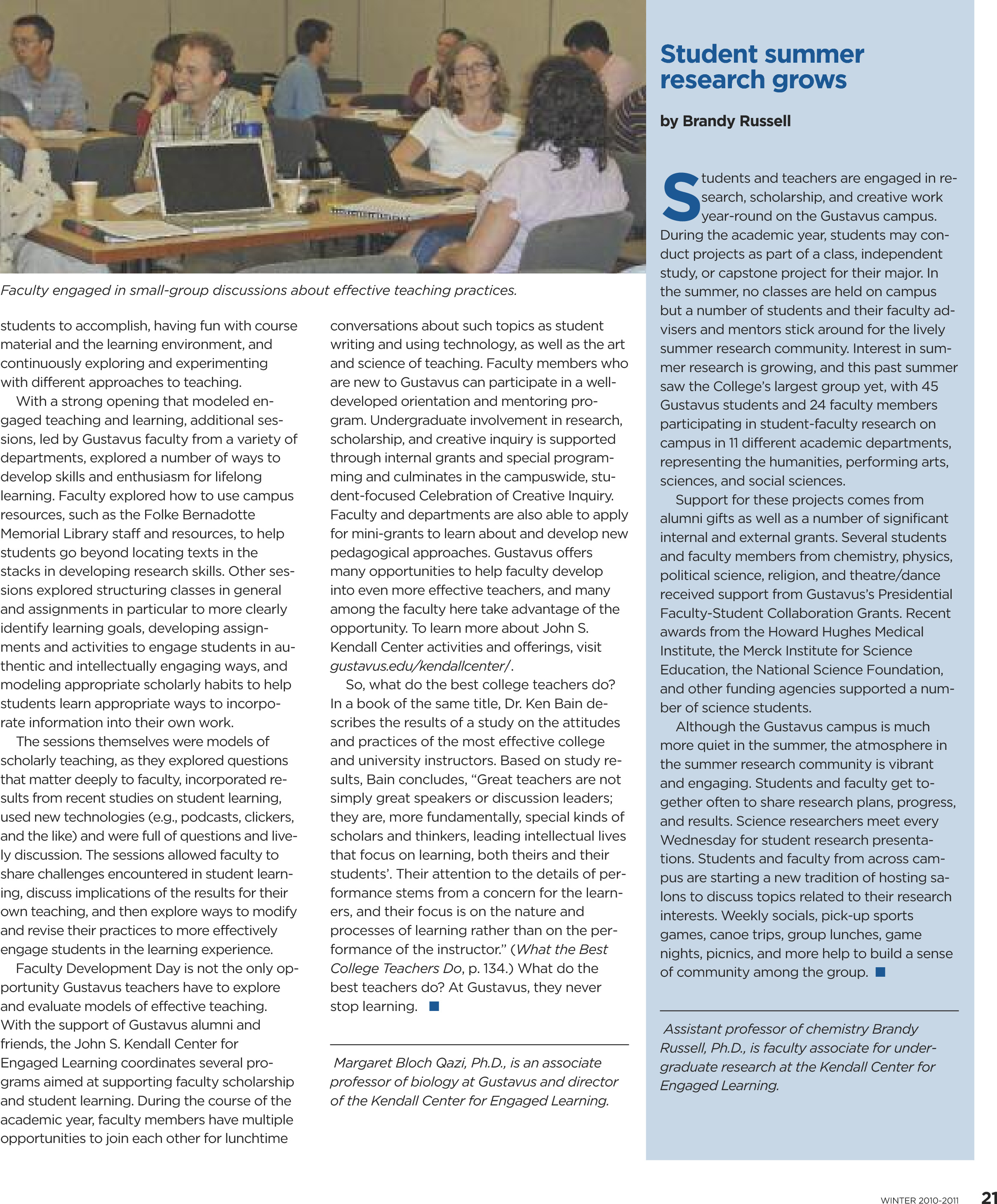 quarterly page
