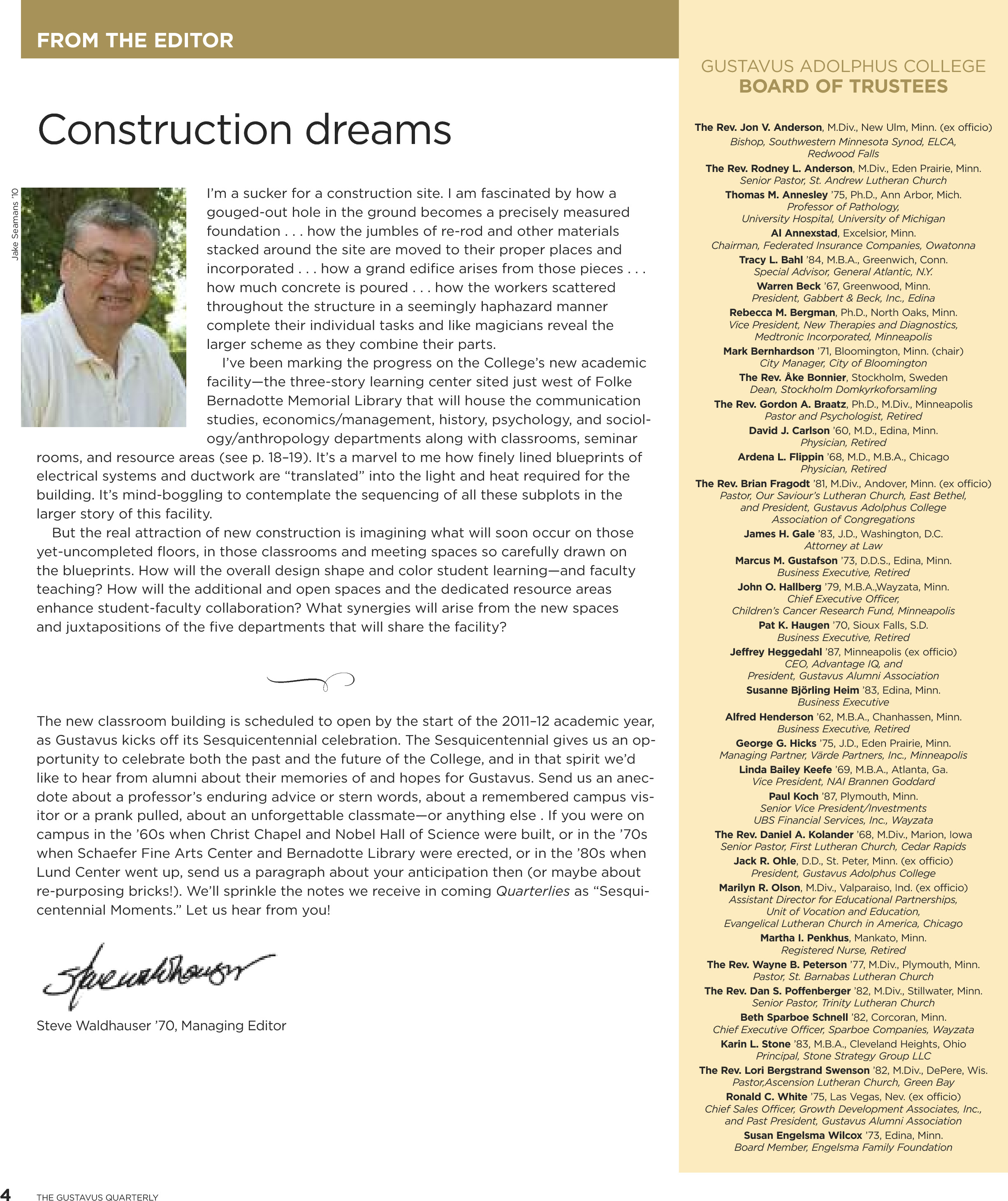 quarterly page