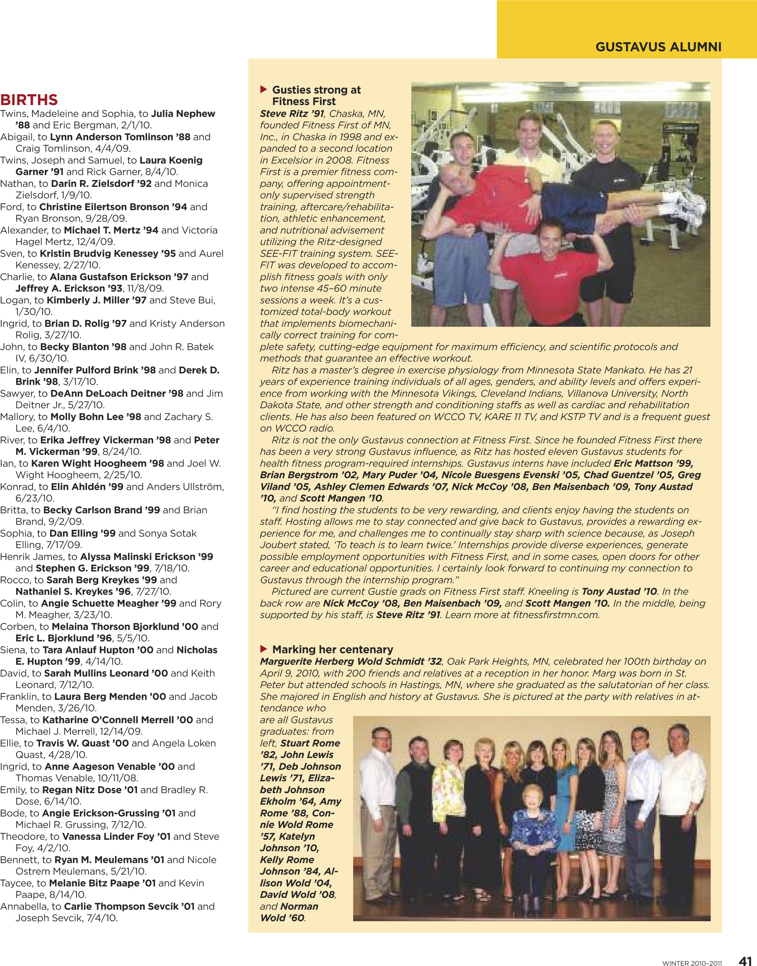 quarterly page