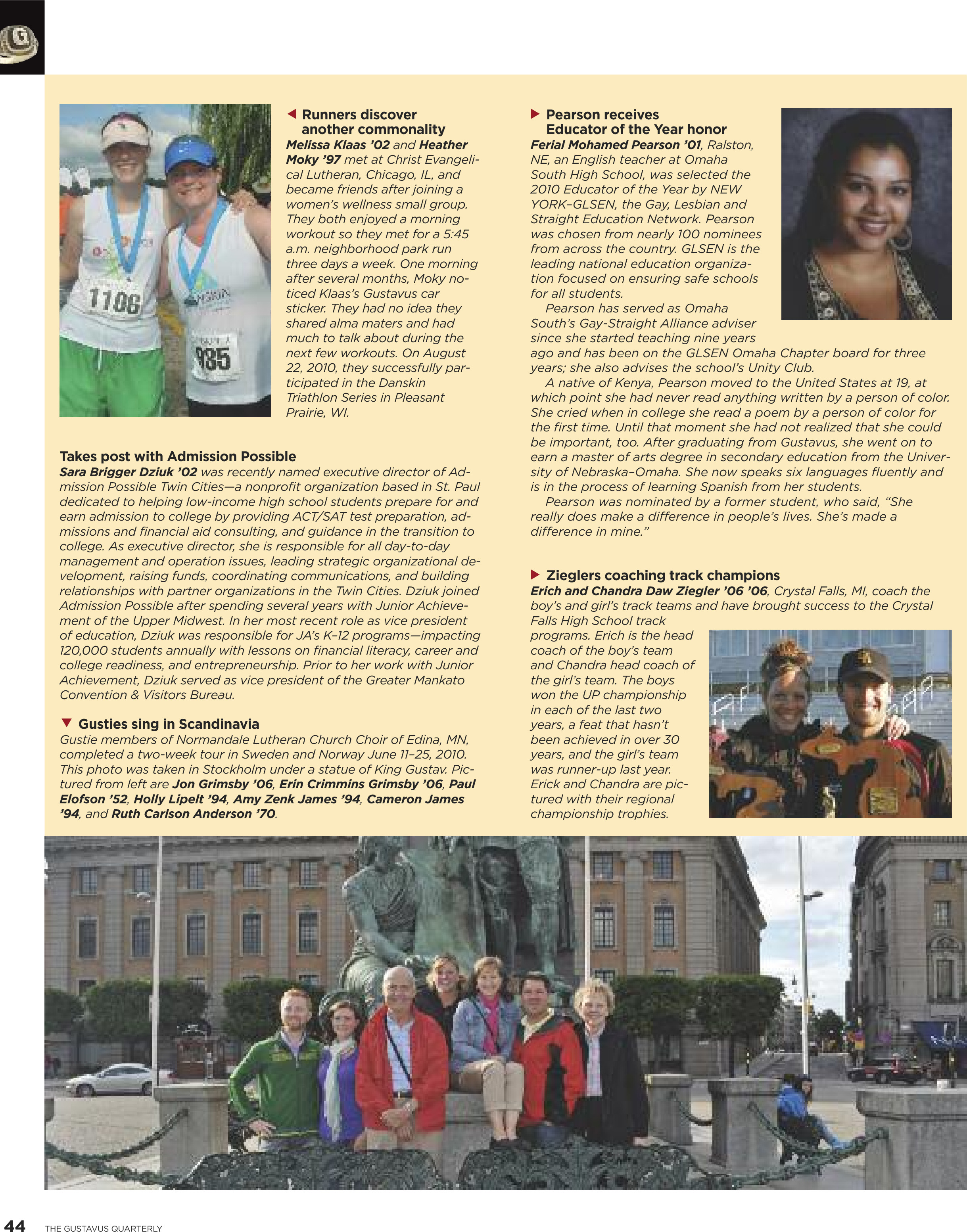 quarterly page