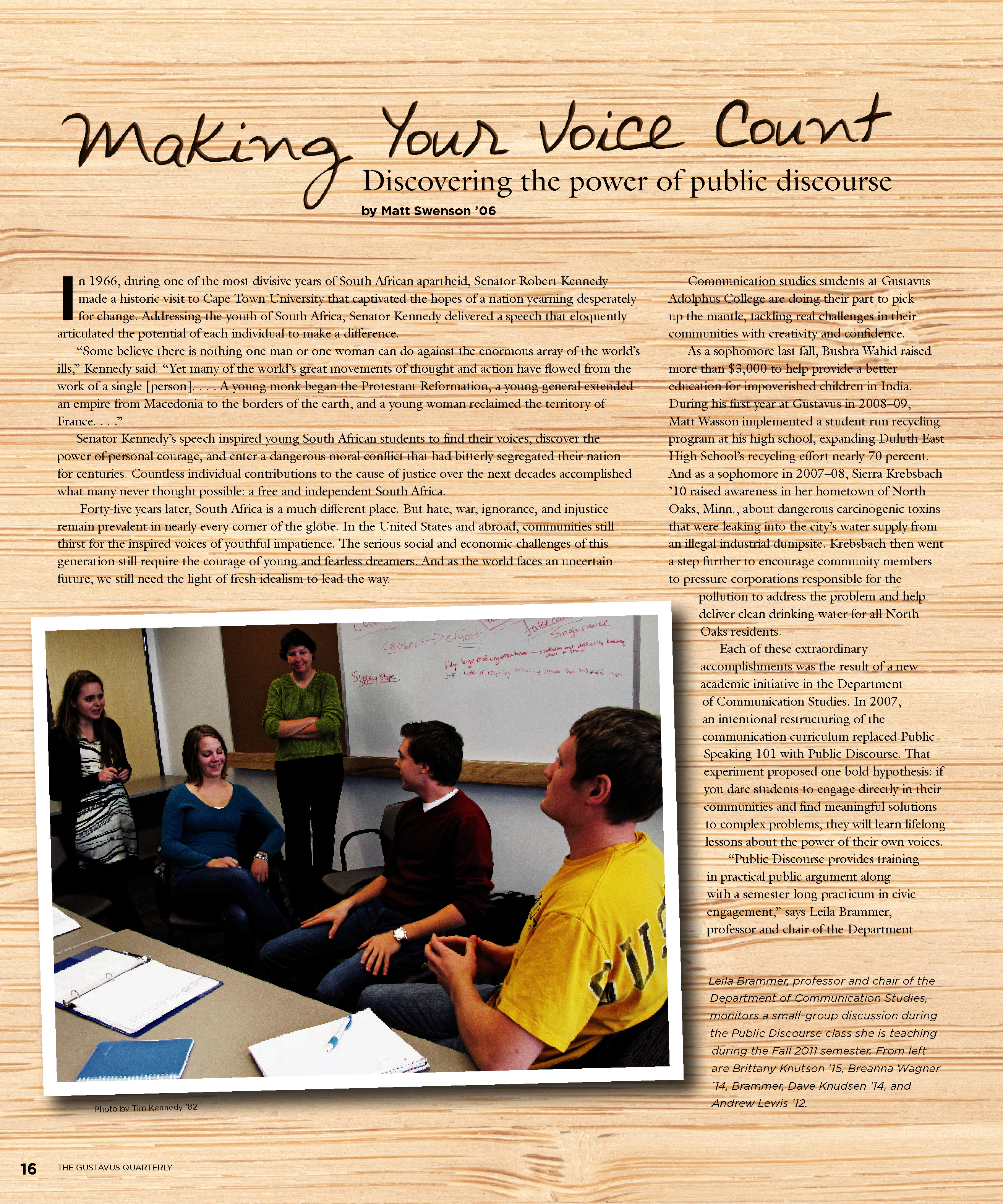 quarterly page