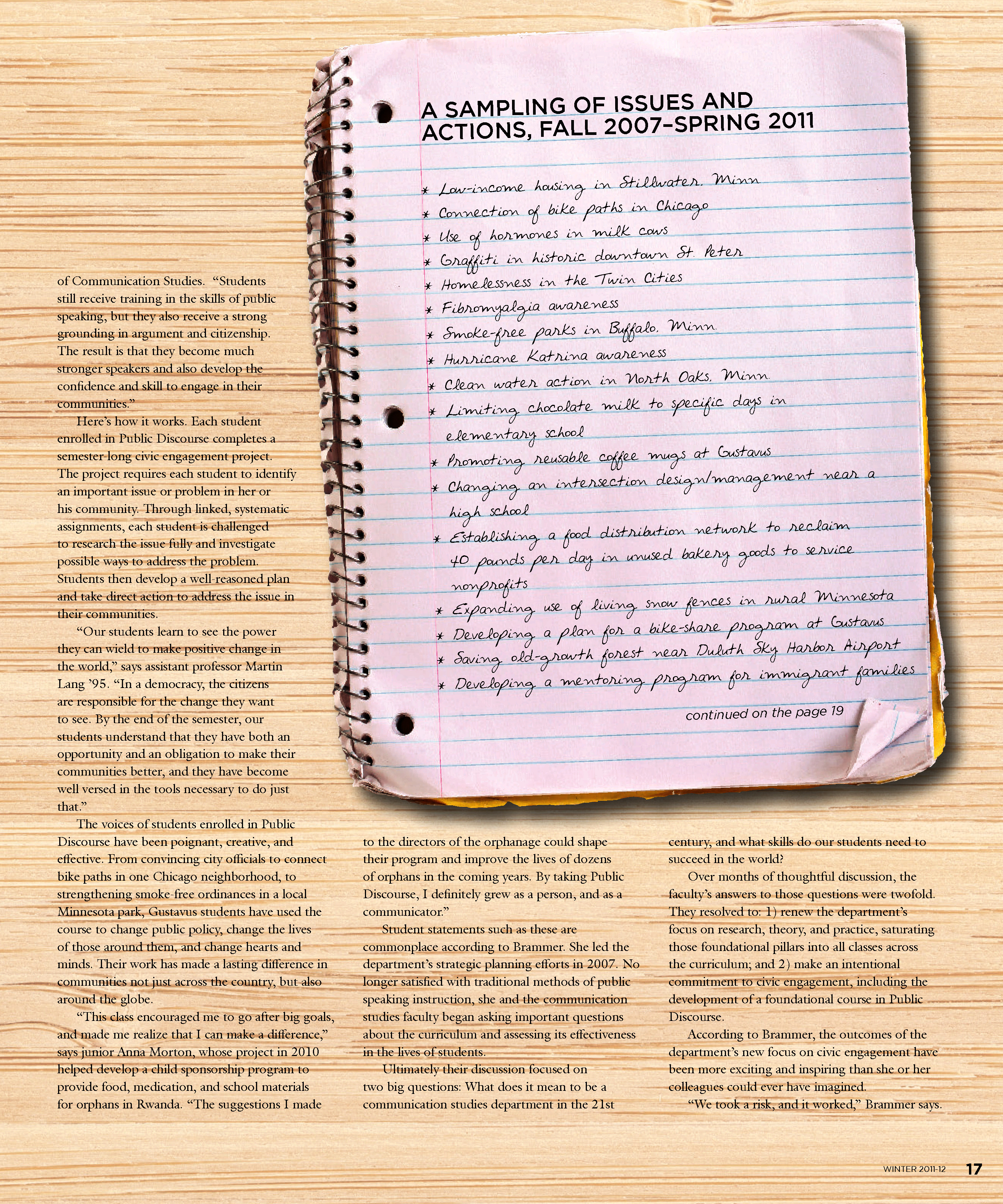 quarterly page
