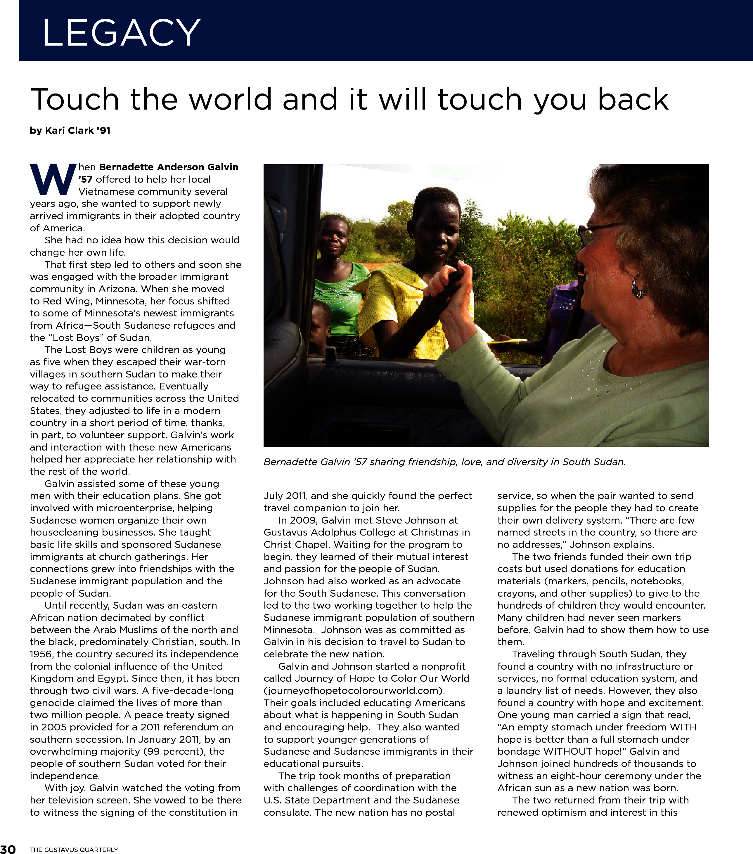 quarterly page