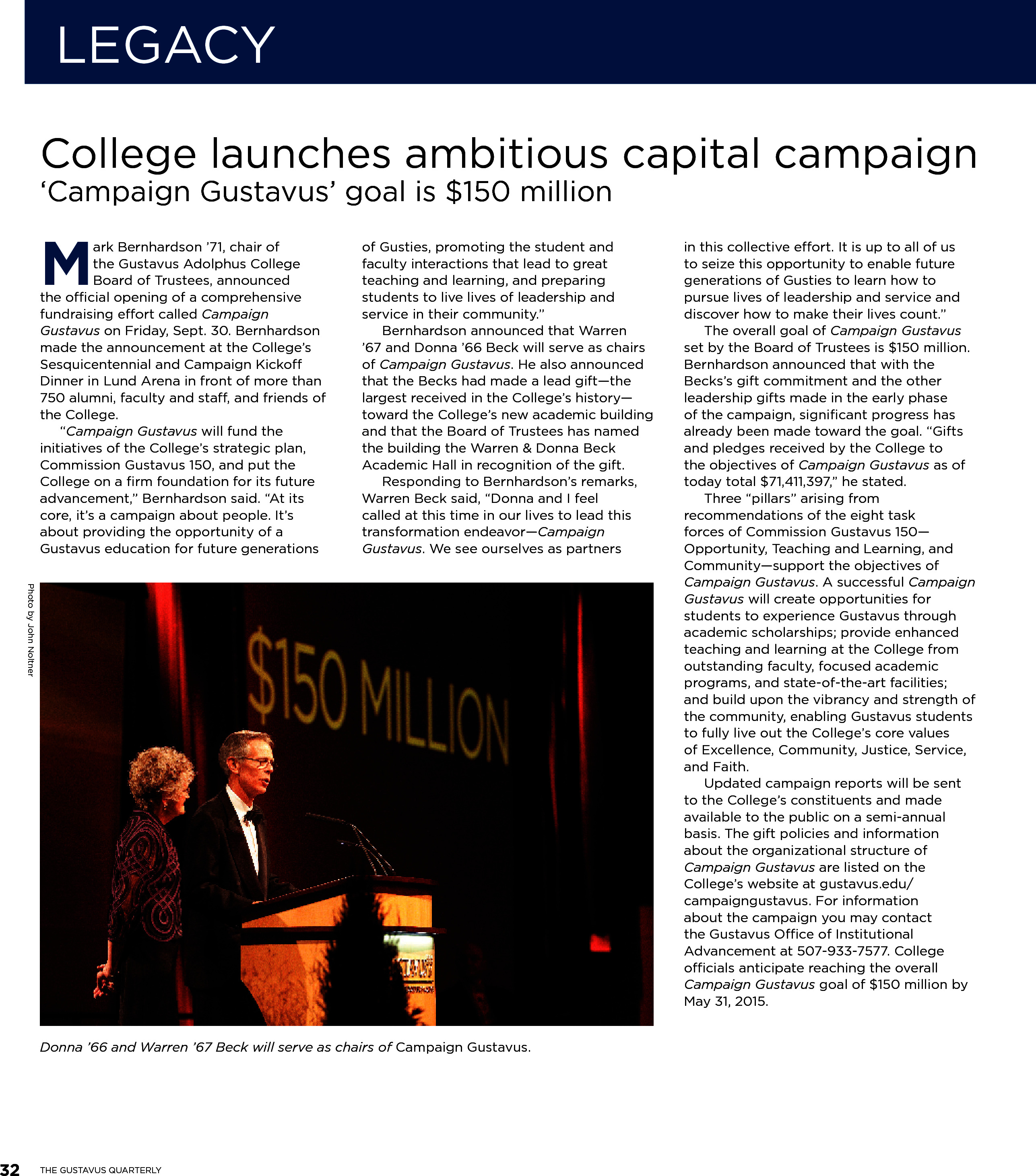 quarterly page