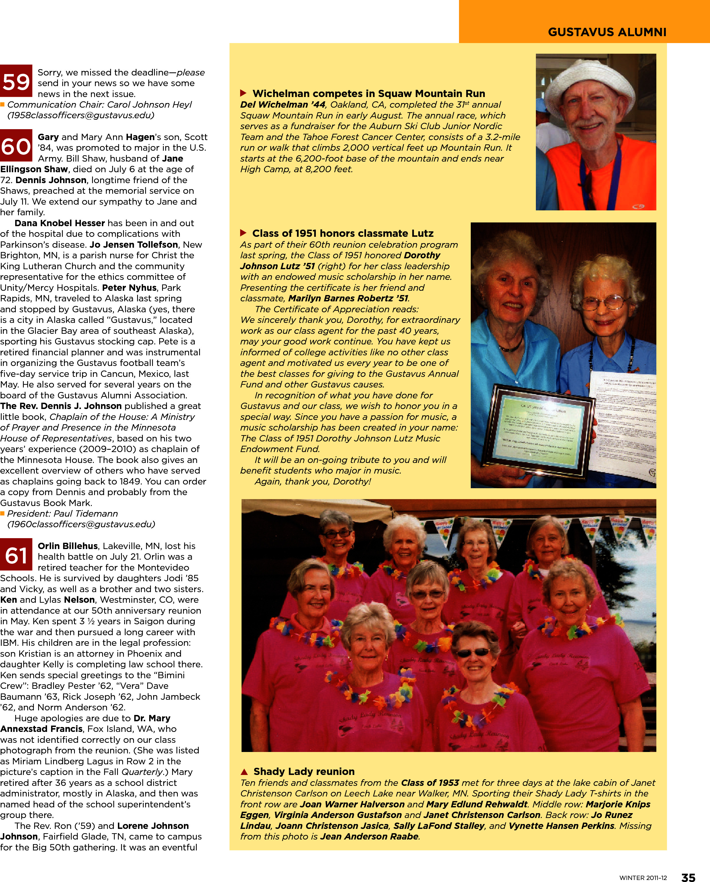 quarterly page