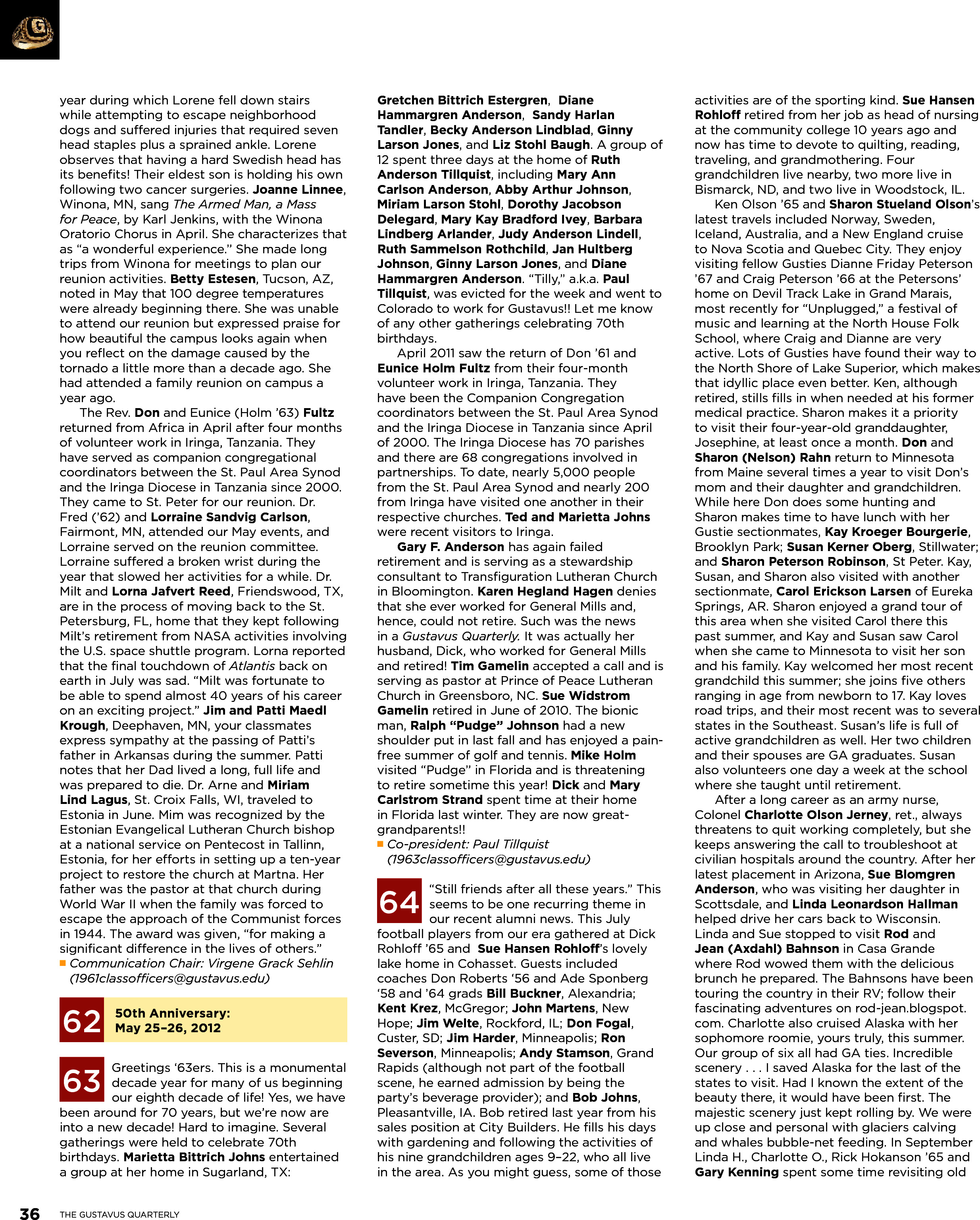 quarterly page