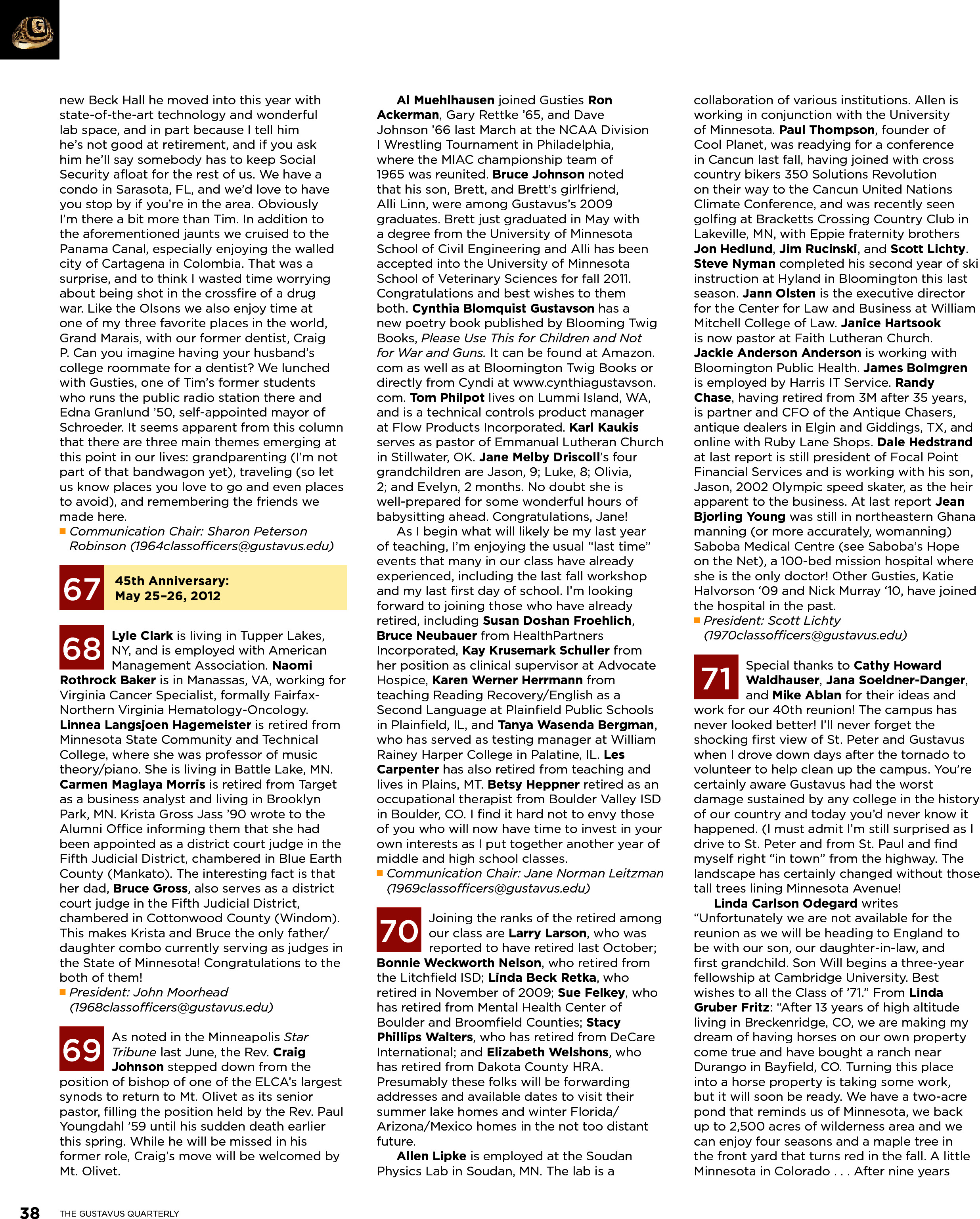 quarterly page