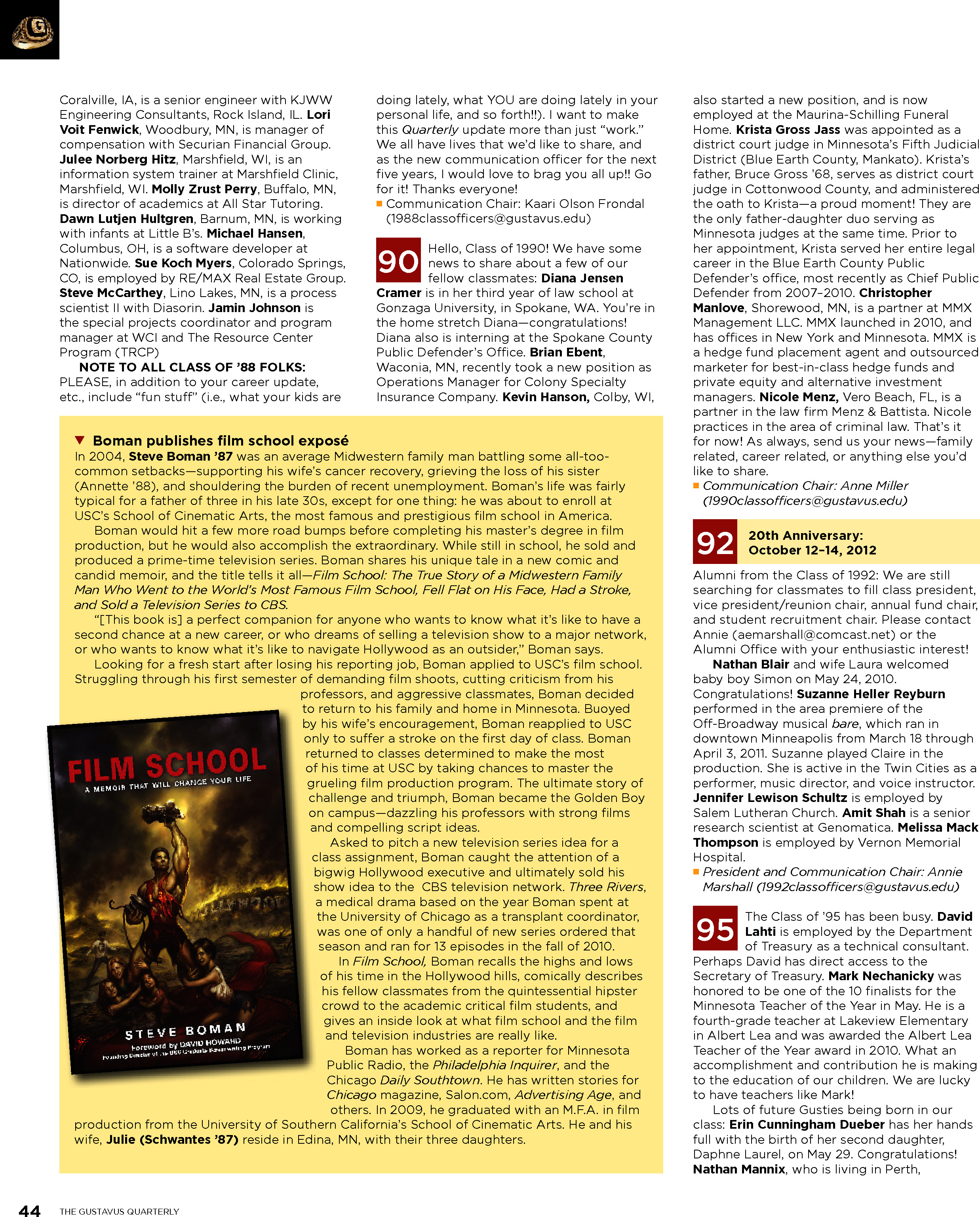 quarterly page