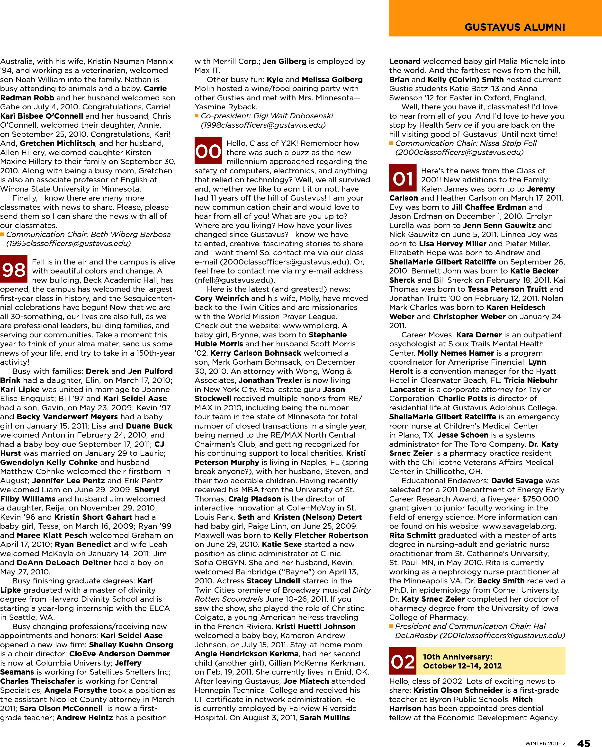quarterly page