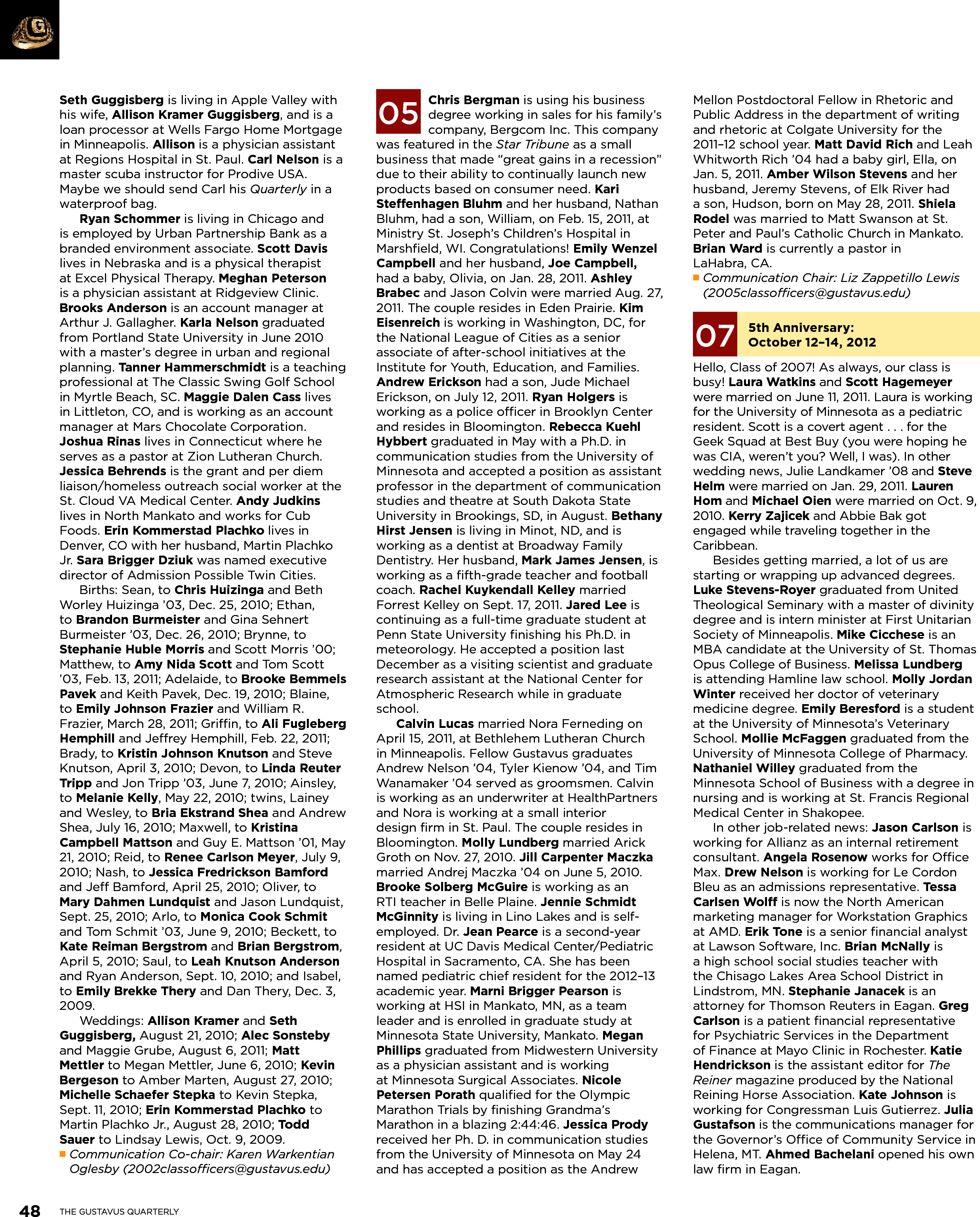 quarterly page
